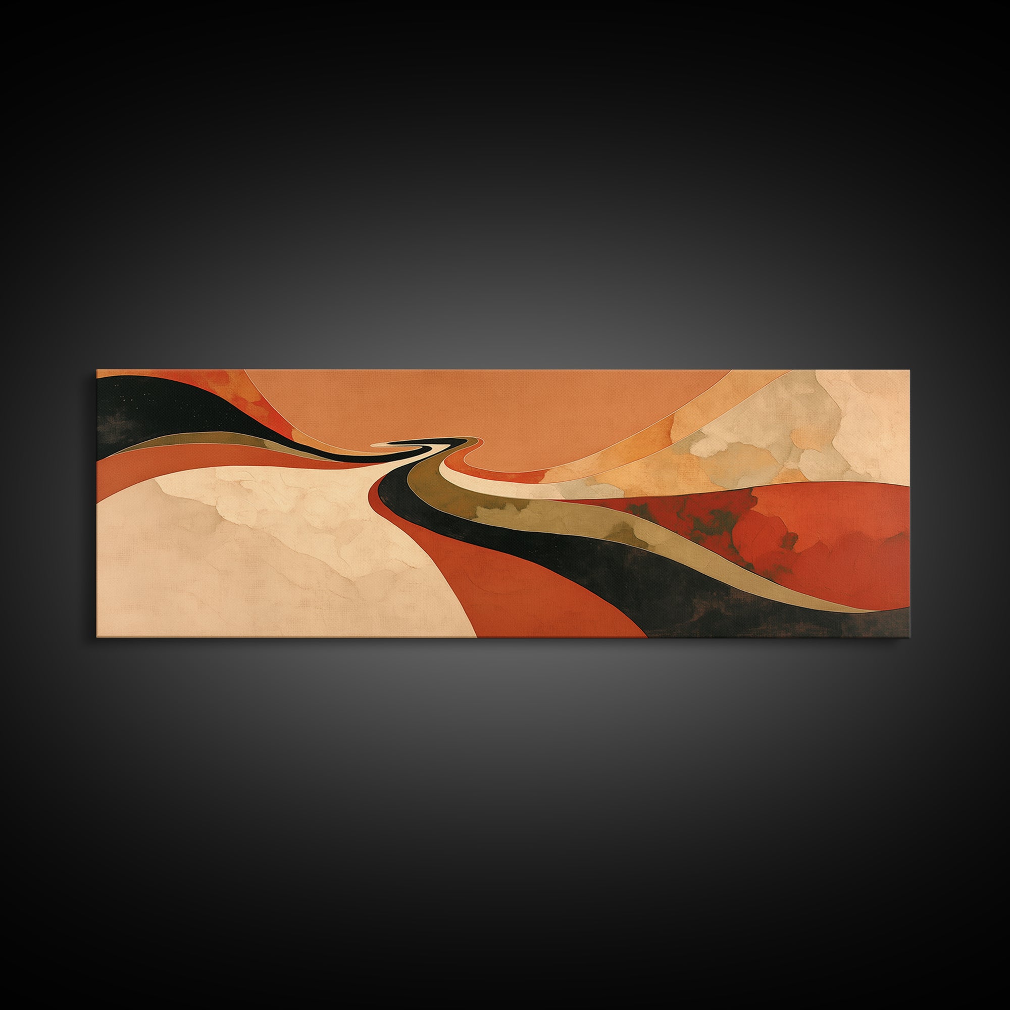 Warm Terracotta Abstract Canvas Print, General Fine Art, Large Wall Art, Living Room Decor, Abstract Art, Modern Decor, GEN-3x1-46