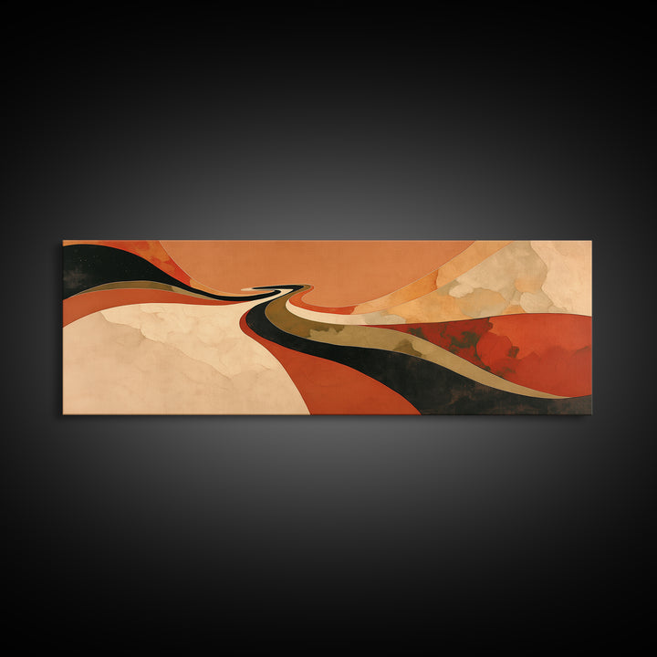 Warm Terracotta Abstract Canvas Print, General Fine Art, Large Wall Art, Living Room Decor, Abstract Art, Modern Decor, GEN-3x1-46