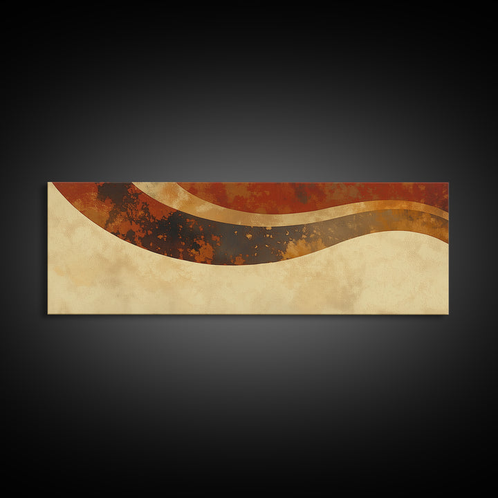 Warm Terracotta Abstract Canvas Print, General Fine Art, Original Art, Living Room Decor, Abstract Art, Boho Decor, GEN-3x1-94