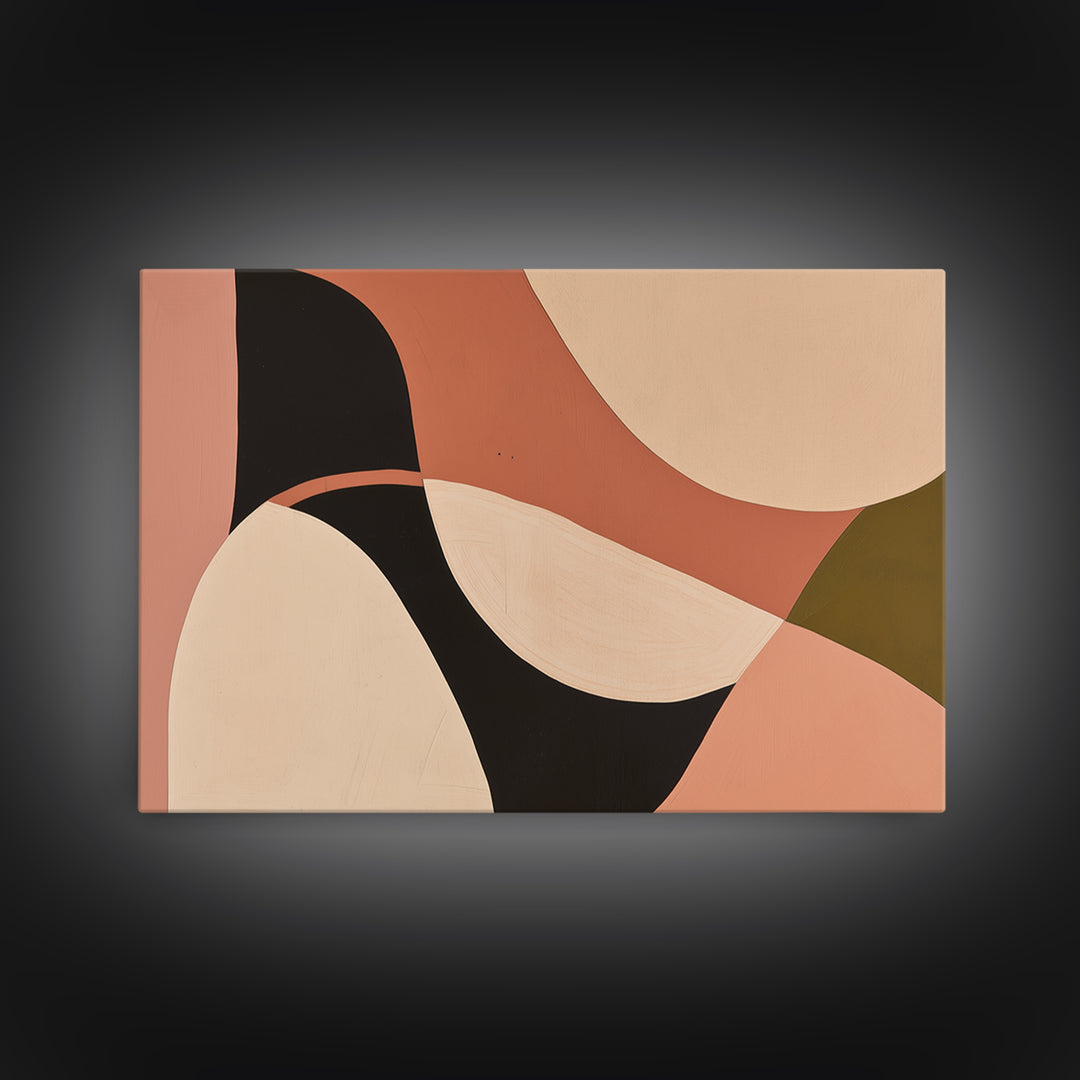 Warm Terracotta Abstract Canvas Print, General Fine Art, Original Art, Living Room Decor, Abstract Art, Boho Decor, GEN-3x2-34