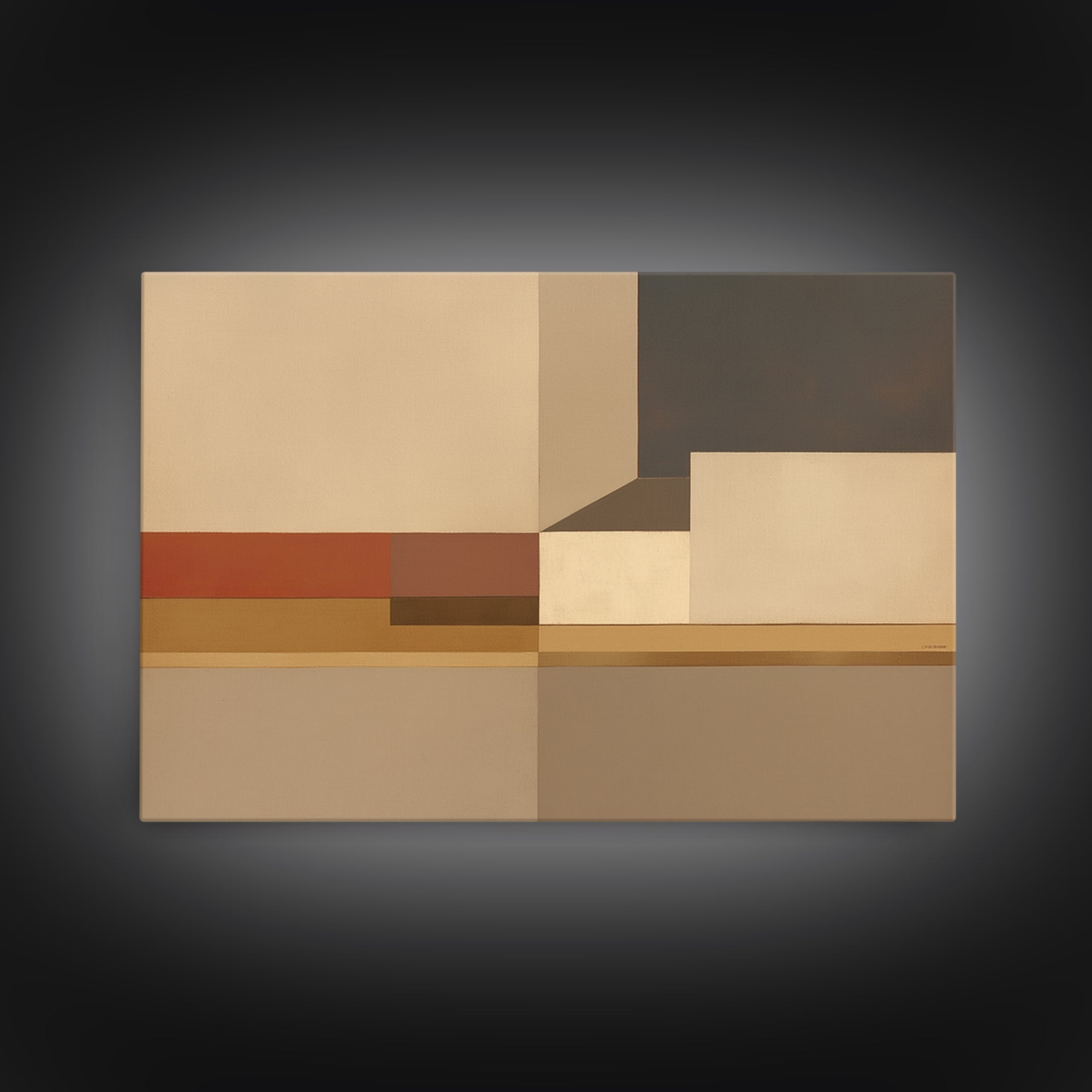 Modern Geometric Composition Canvas Print, General Fine Art, Oil Painting, Living Room Decor, Abstract Art, Gallery Decor, GEN-3x2-38