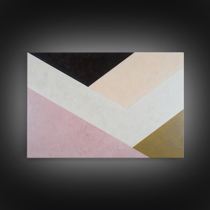 Modern Geometric Composition Canvas Print, General Fine Art, Oil Painting, Living Room Decor, Abstract Art, Gallery Decor, GEN-3x2-62