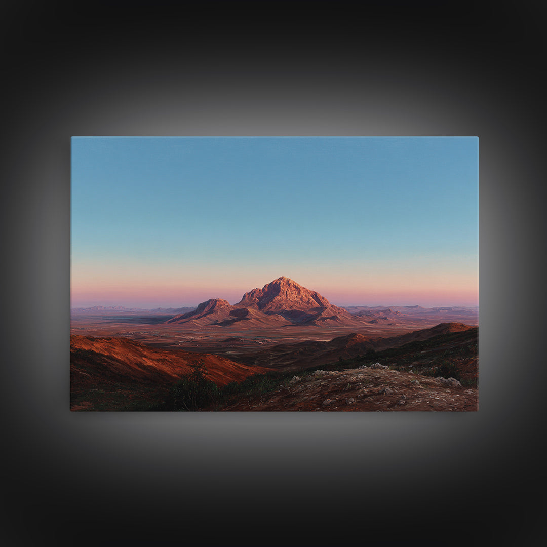 Serene Desert Horizon Framed Canvas Print, General Fine Art, Gallery Decor, Living Room Decor, Fine Art, Wall Art, GEN-3x2-69