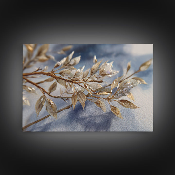 Soft Watercolor Branch Study Framed Canvas Print, General Fine Art, Poster, Living Room Decor, Fine Art, Wall Art Prints, GEN-3x2-87