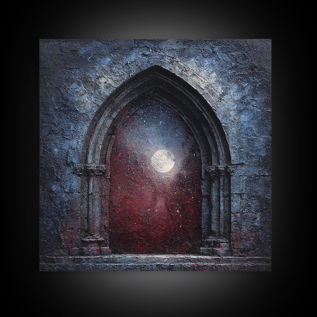 Gothic Archway Filled Canvas Print, Gothic Art, Whimsigoth Decor, Living Room Decor, Fine Art, Gothic, Witchy Home Decor, GOT-1x1-35