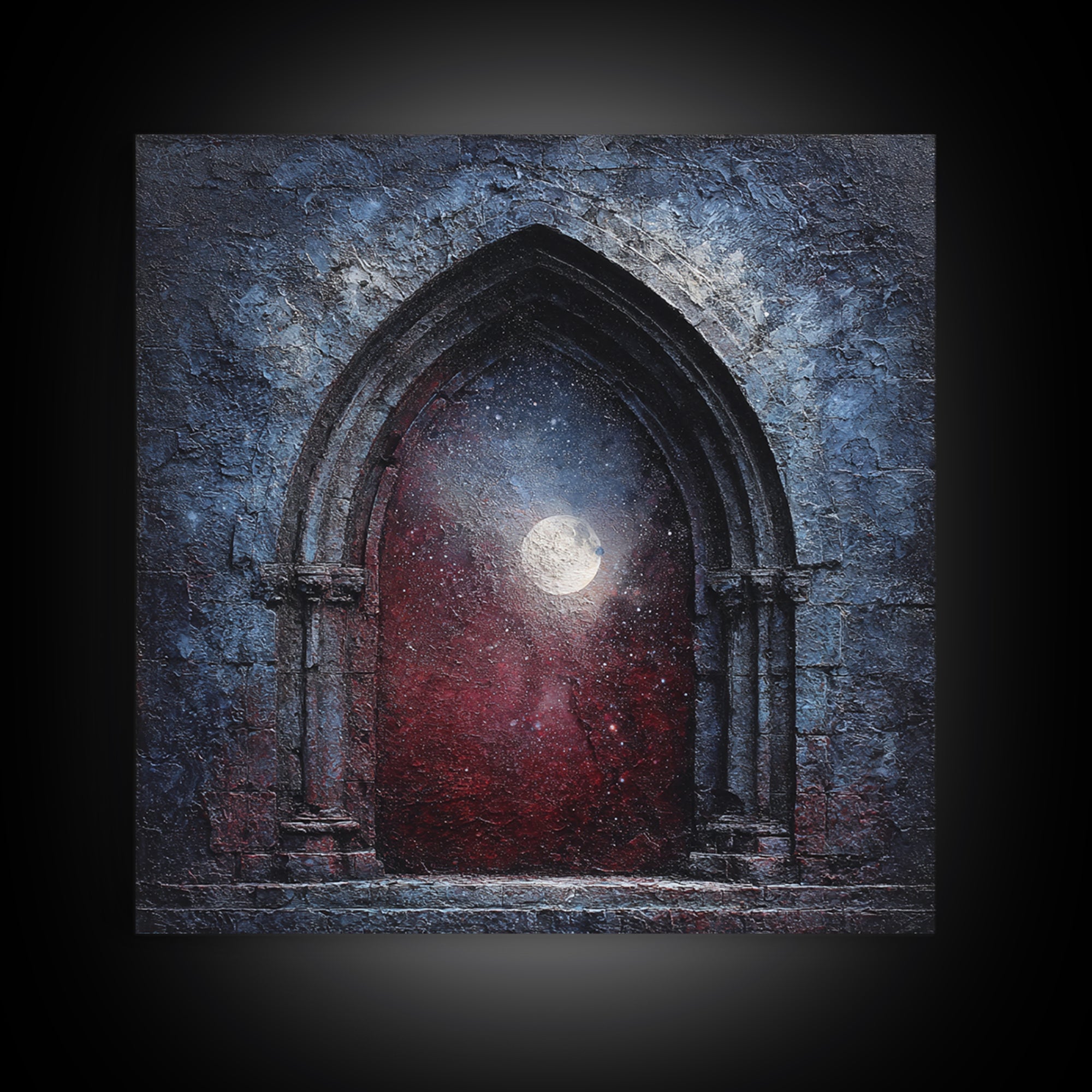 Gothic Archway Filled Canvas Print, Gothic Art, Whimsigoth Decor, Living Room Decor, Fine Art, Gothic, Witchy Home Decor, GOT-1x1-35