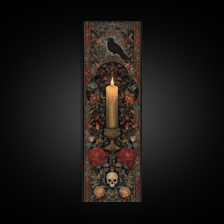 Medieval Illuminated Border Canvas Print, Gothic Art, Room Decor, Living Room Decor, Fine Art, Gothic, Printable Wall Art, GOT-1x3-28