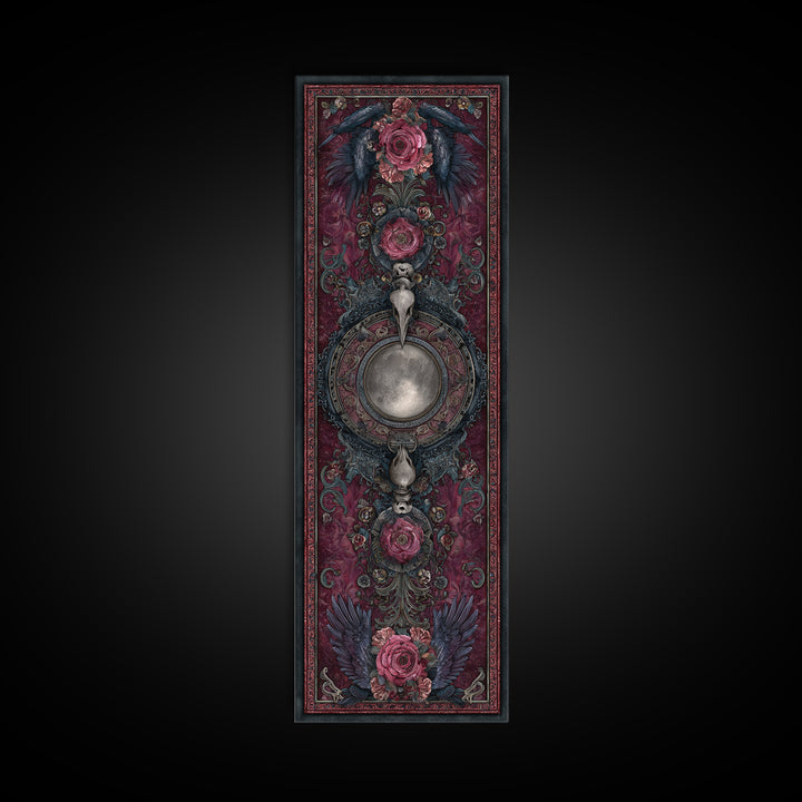 Medieval Illuminated Border Framed Canvas Print, Gothic Art, Canvas Tote Bag, Living Room Decor, Oil Painting, Gothic, GOT-1x3-76