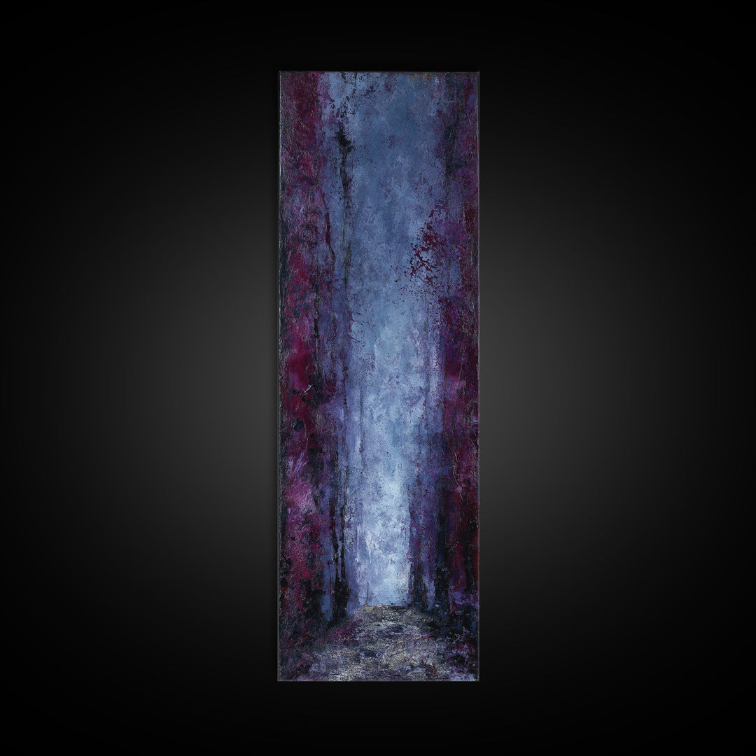 Haunted Forest Path Framed Canvas Print, Gothic Art, Dark Academia Decor, Living Room Decor, Oil Painting, Gothic, GOT-1x3-79