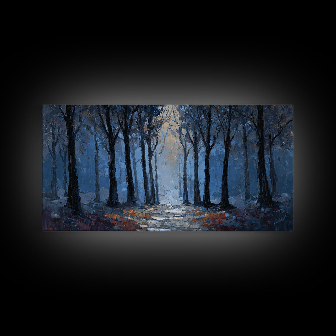 Haunted Forest Path Canvas Print, Gothic Art, Art Prints, Living Room Decor, Gothic, Dark Academia Decor, Whimsigoth Decor, GOT-2x1-39