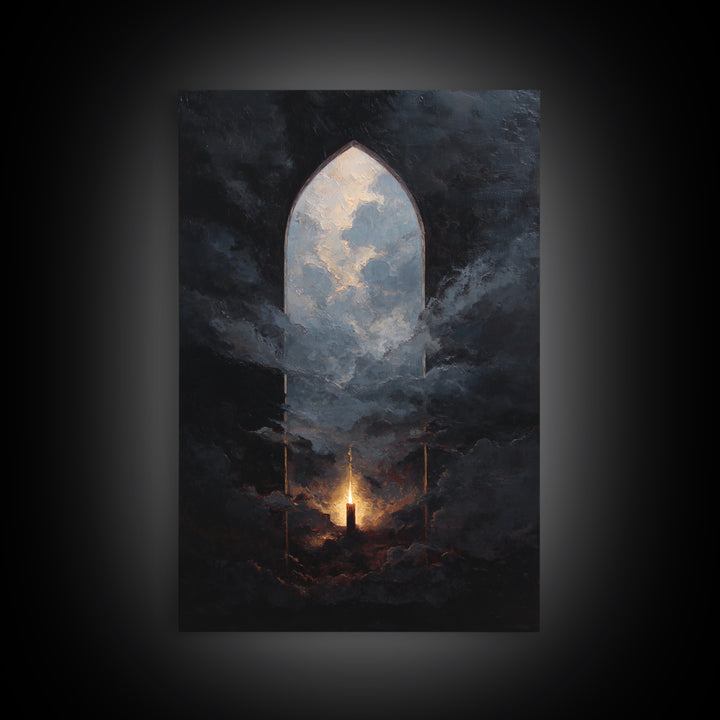 Gothic Archway Filled Framed Canvas Print, Gothic Art, Wall Decor, Living Room Decor, Fine Art, Gothic, Wall Art, Home Decor, GOT-2x3-19