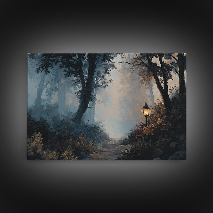 Haunted Forest Path Framed Canvas Print, Gothic Art, Room Decor, Living Room Decor, Fine Art, Gothic, Printable Wall Art, GOT-3x2-47