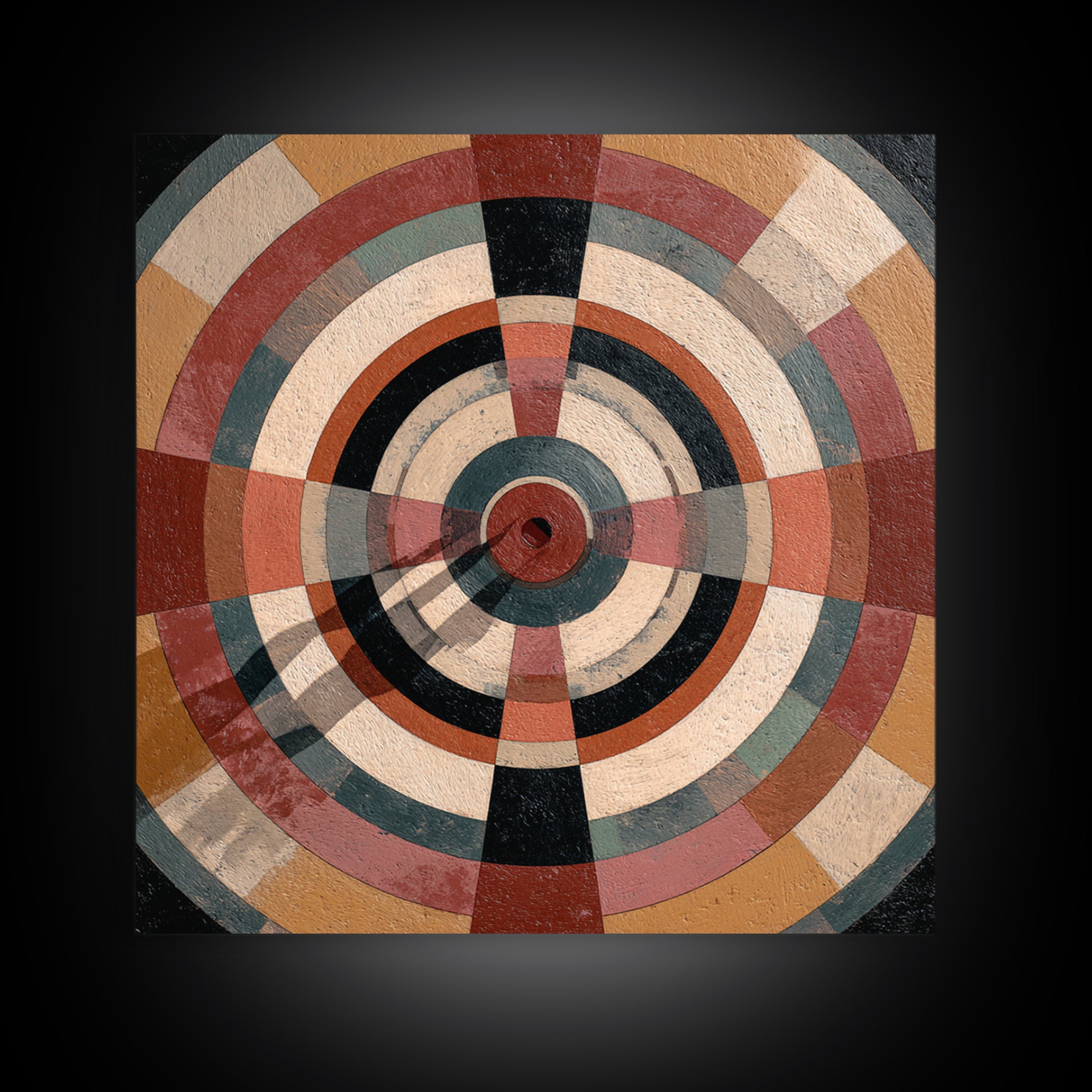Dartboard Bullseye with Dynamic Motion Framed Canvas Print, Game Room Art, Gallery Decor, Game Room Decor, Fine Art, Play, GRA-1x1-32