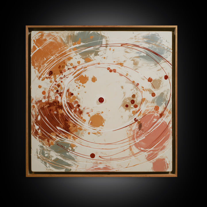 Air Hockey Puck Framed Canvas Print, Game Room Art, Playroom Wall Decor, Game Room Decor, Abstract Art, Play, Statement Artwork, GRA-1x1-66