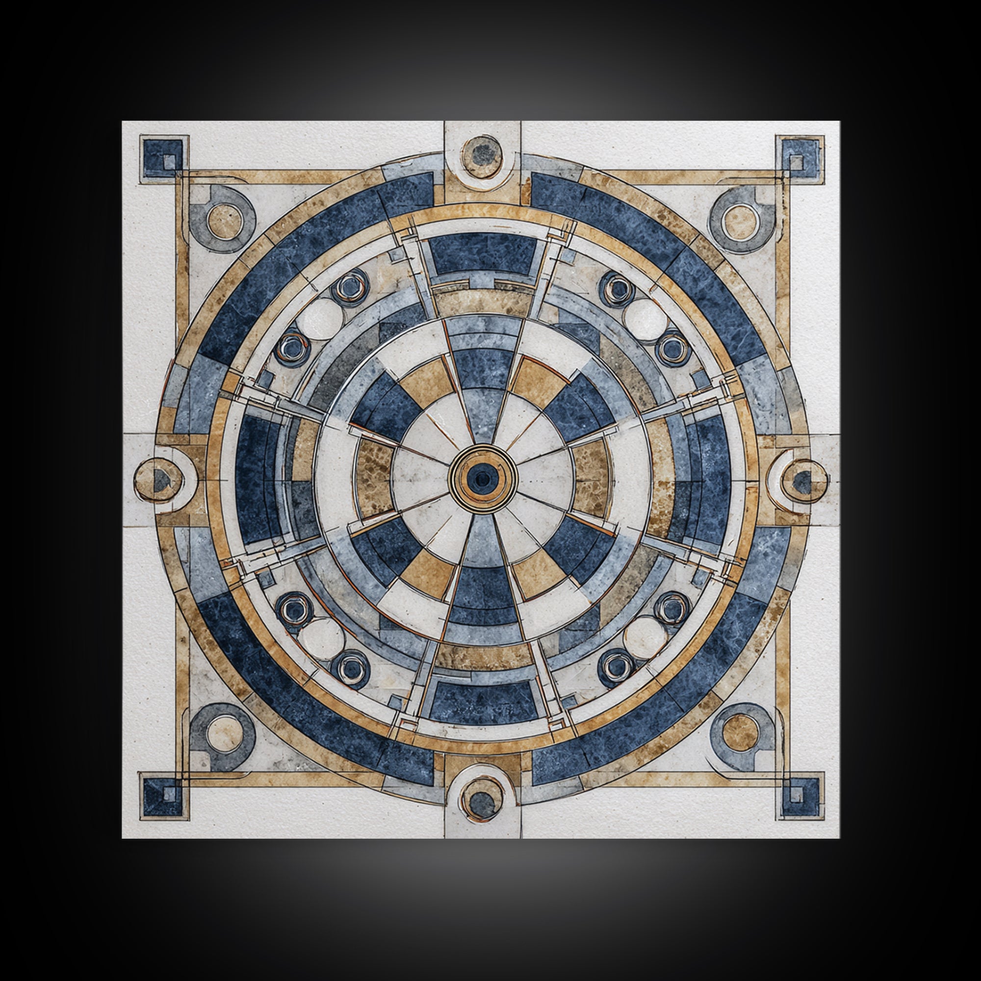 Dartboard Bullseye with Dynamic Motion Framed Canvas Print, Game Room Art, Modern Decor, Game Room Decor, Fine Art, Play, GRA-1x1-80