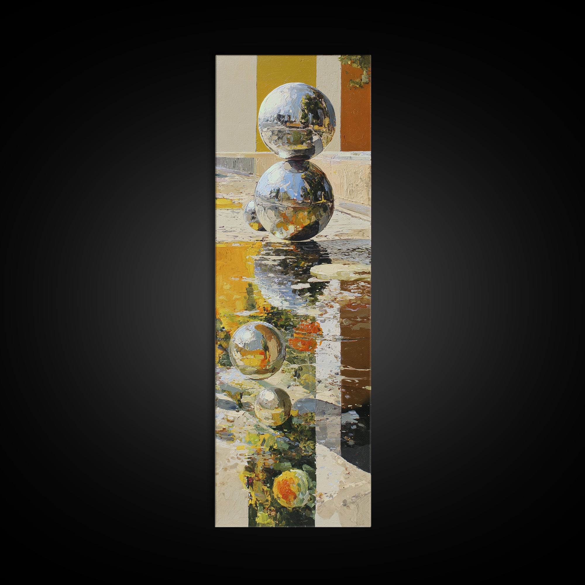 Pinball Silver Ball Canvas Print, Game Room Art, Fine Art Print, Game Room Decor, Abstract Art, Play, Wall Decor, GRA-1x3-57