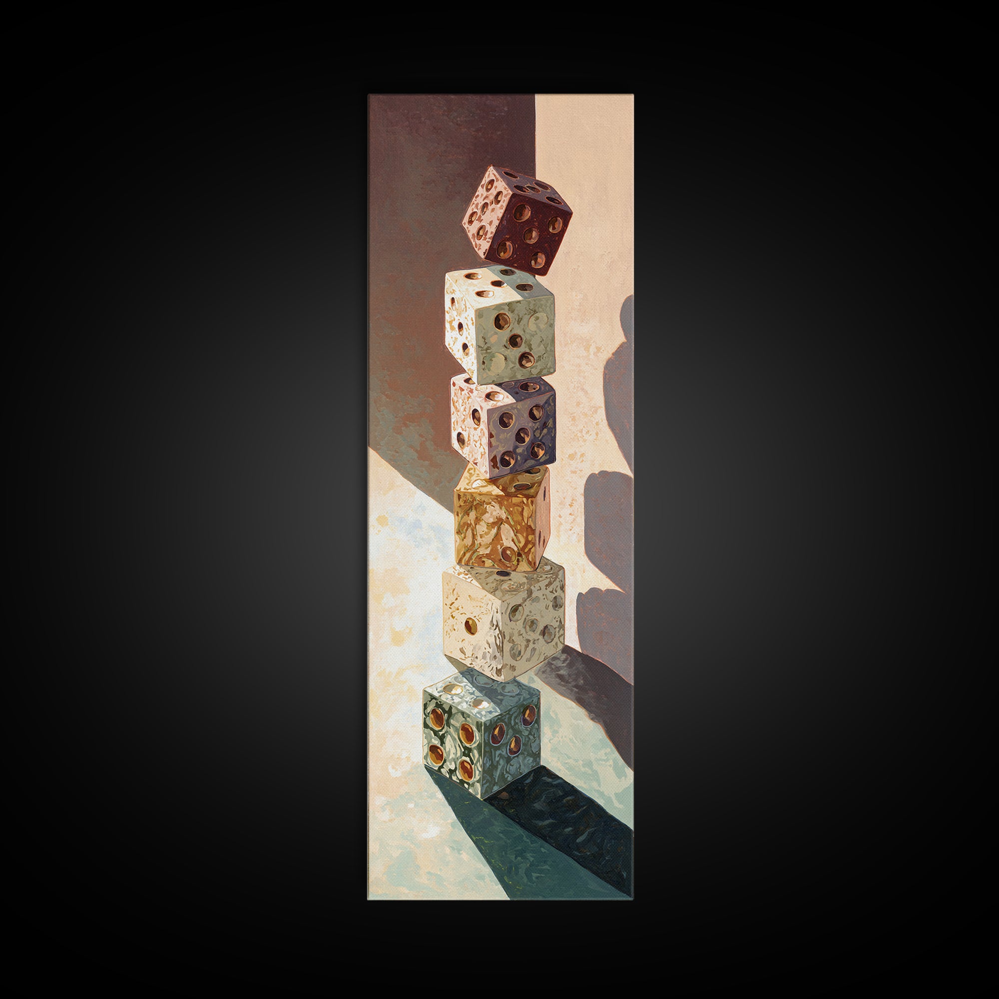 Dartboard Bullseye with Dynamic Motion Canvas Print, Game Room Art, Modern Wall Art, Game Room Decor, Fine Art, Play, GRA-1x3-68