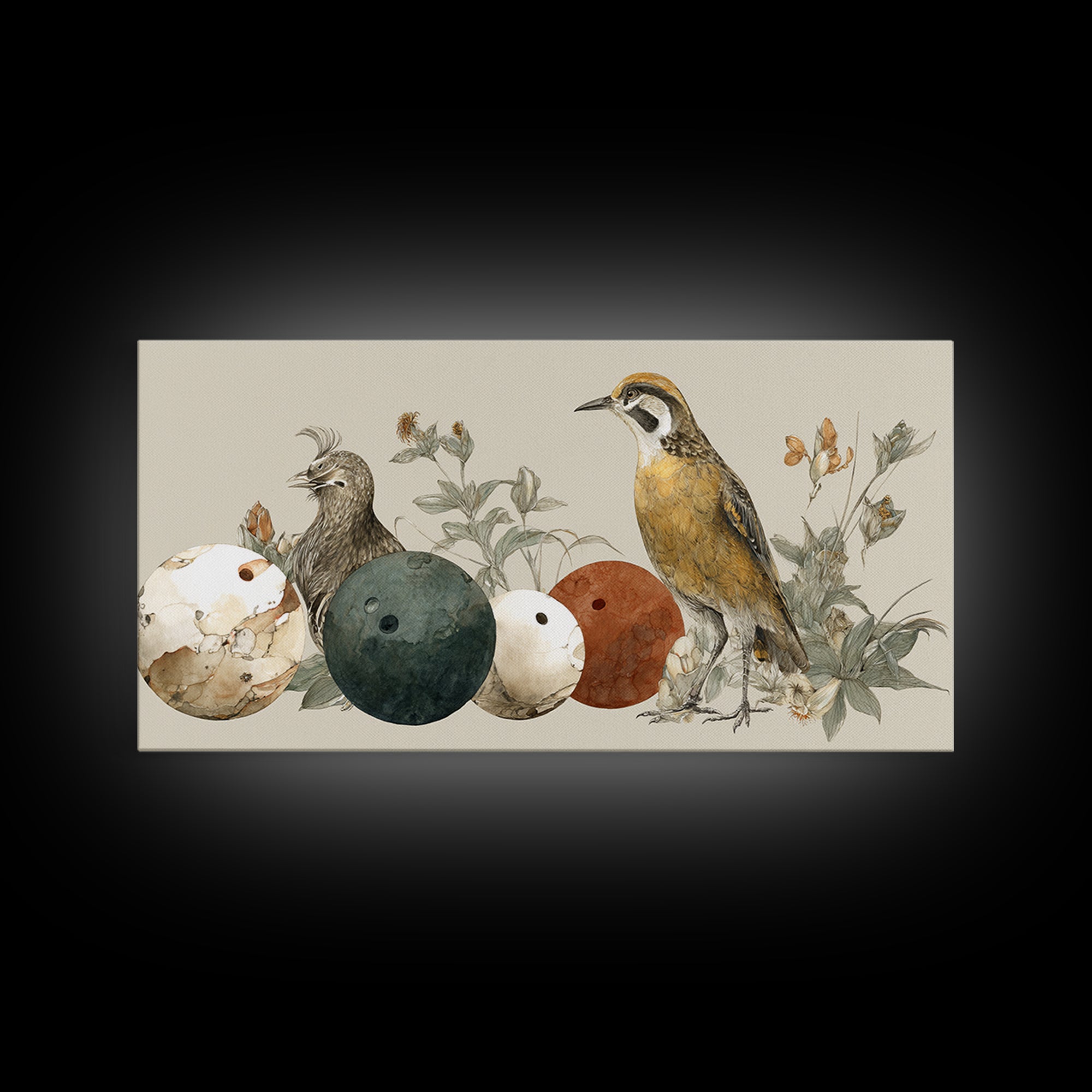 Bowling Ball and Pins Framed Canvas Print, Game Room Art, Art Print, Game Room Decor, Fine Art, Play, Canvas Art, Black Art, GRA-2x1-10