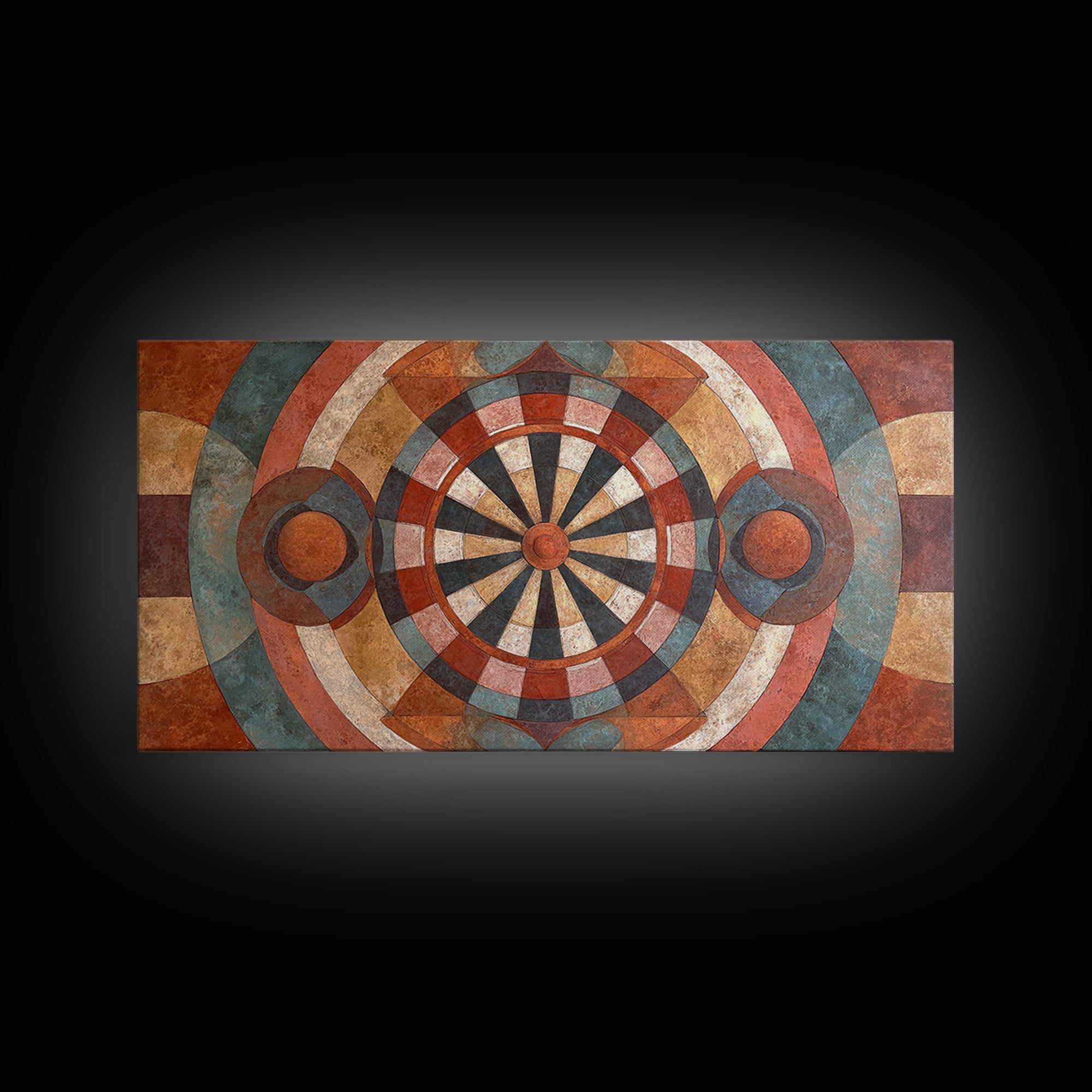Dartboard Bullseye with Dynamic Motion Canvas Print, Game Room Art, African American Art, Game Room Decor, Fine Art, Play, GRA-2x1-76