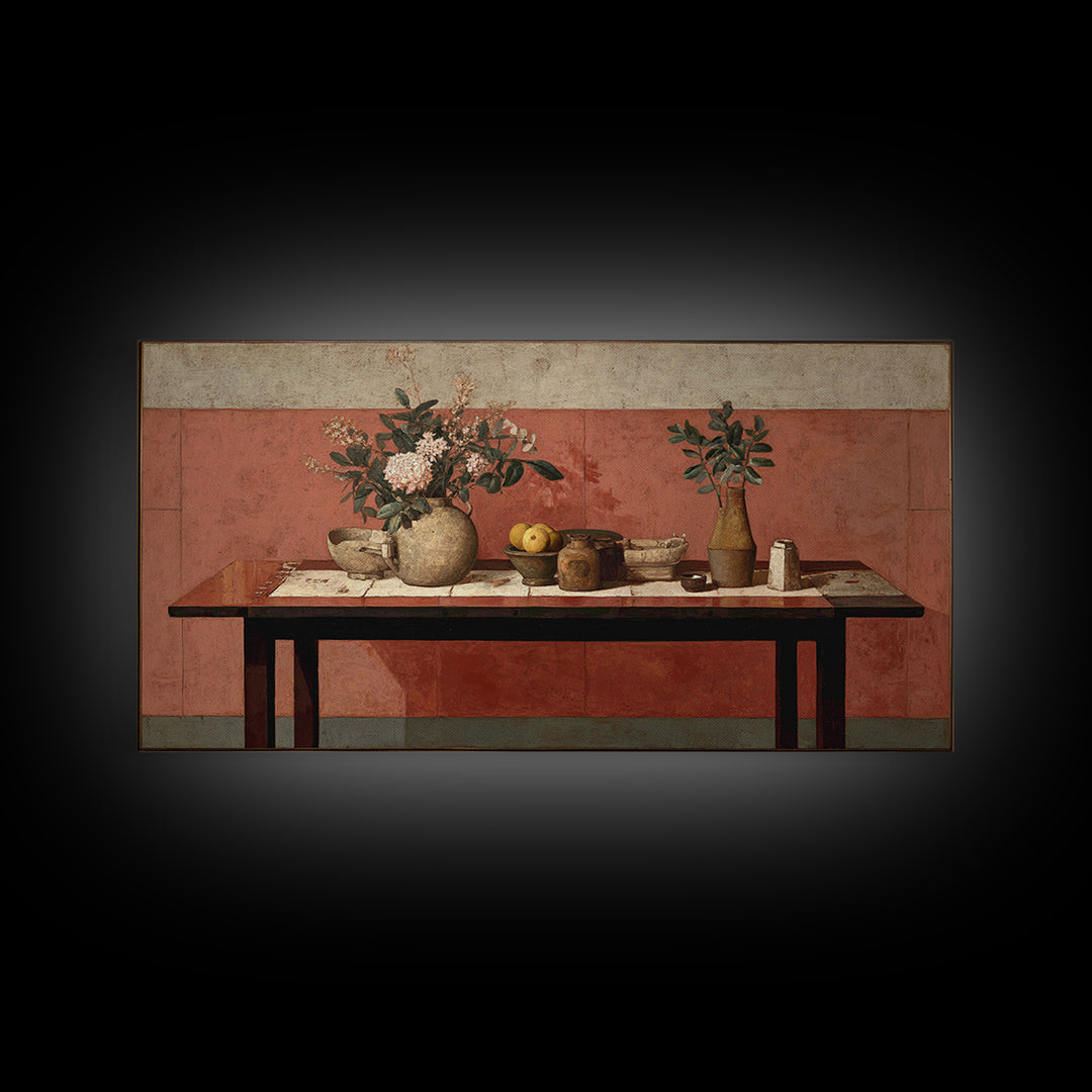 Blackjack Table Still Life Without Words Framed Canvas Print, Game Room Art, Bedroom Wall Art, Game Room Decor, Fine Art, Play, GRA-2x1-88