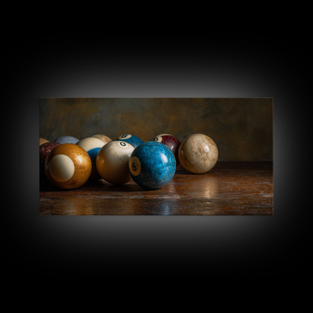 Billiards Eight Ball Canvas Print, Game Room Art, Printable Wall Art, Game Room Decor, Fine Art, Play, African American Art, GRA-2x1-94