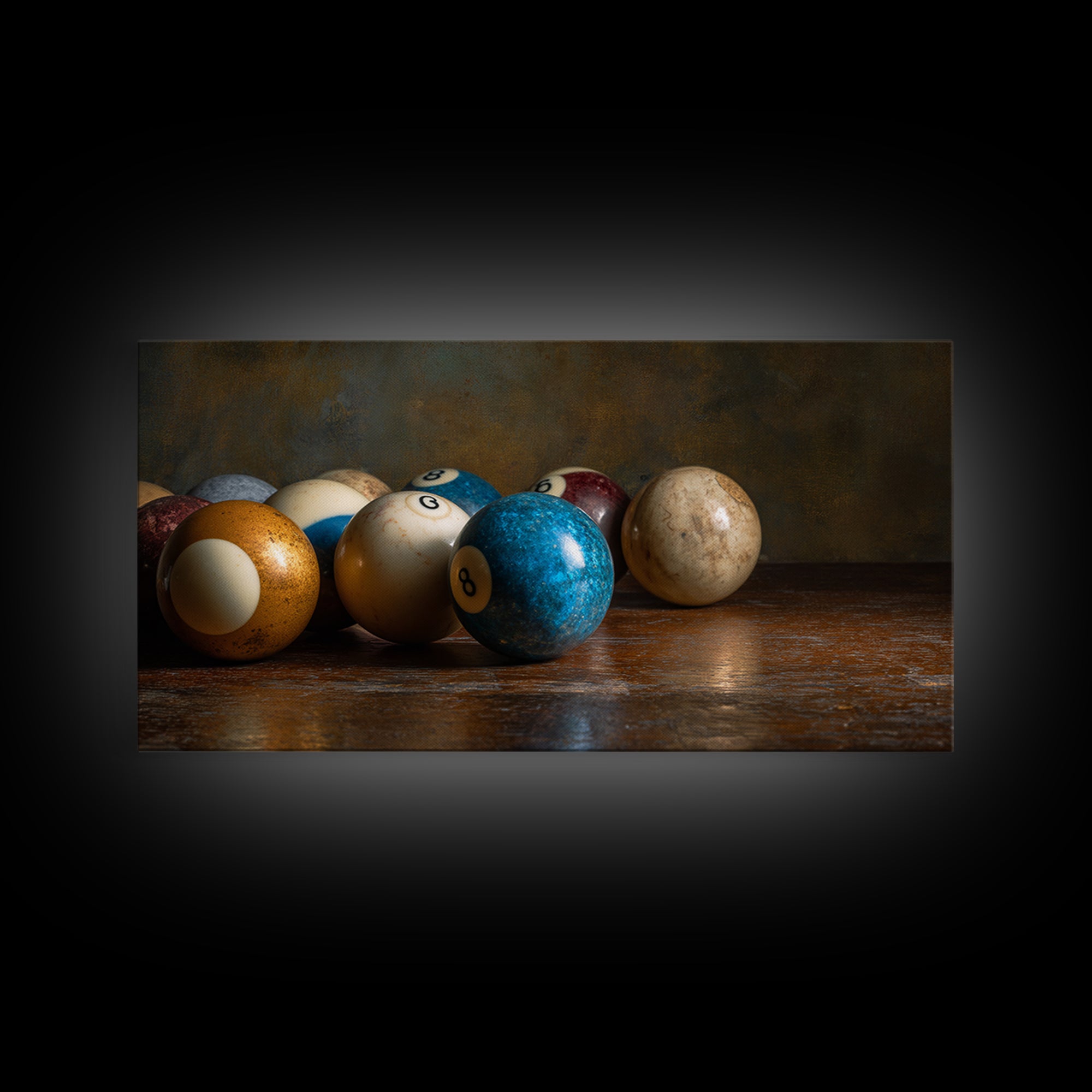 Billiards Eight Ball Canvas Print, Game Room Art, Printable Wall Art, Game Room Decor, Fine Art, Play, African American Art, GRA-2x1-94