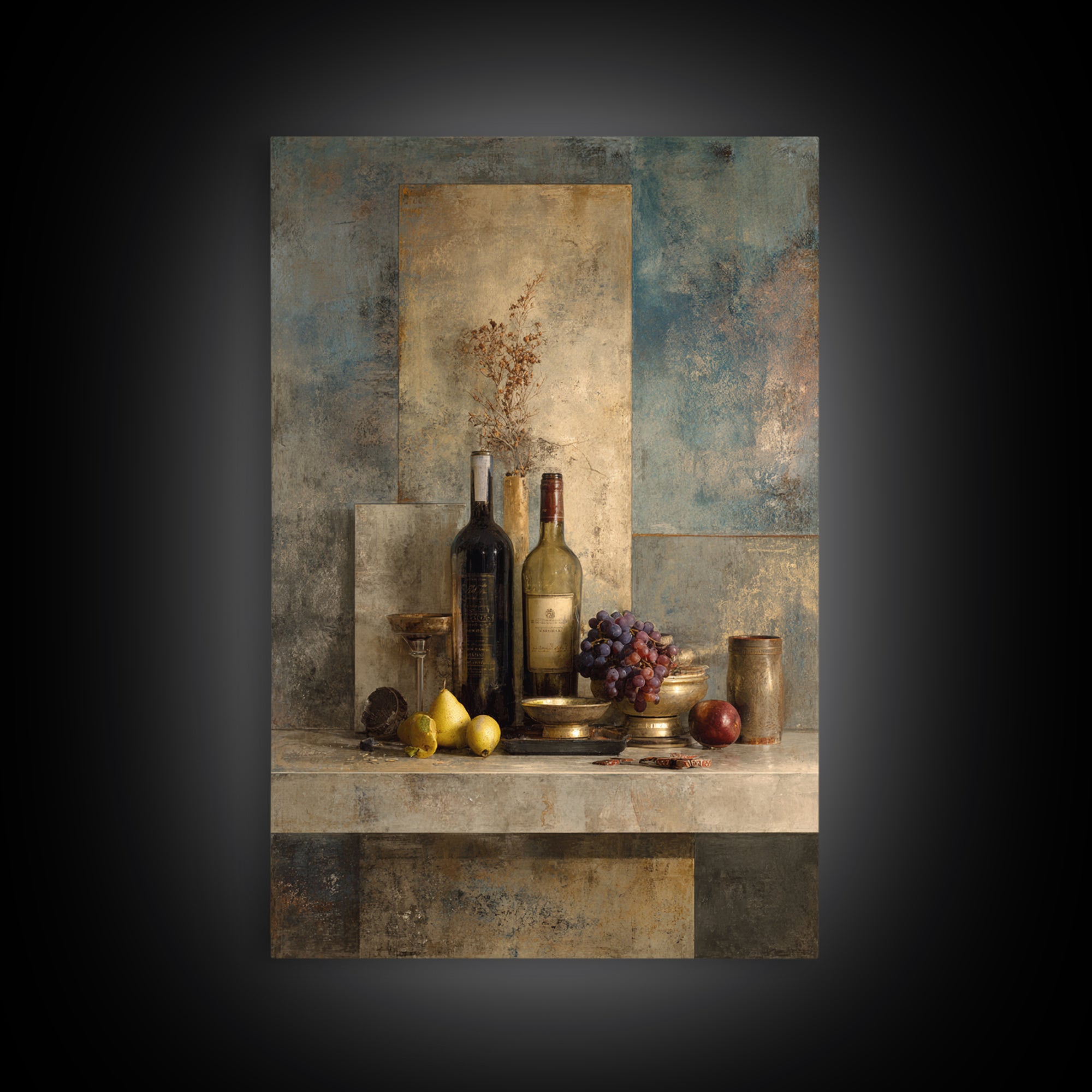 Blackjack Table Still Life Without Words Framed Canvas Print, Game Room Art, Art Print, Game Room Decor, Fine Art, Play, GRA-2x3-100