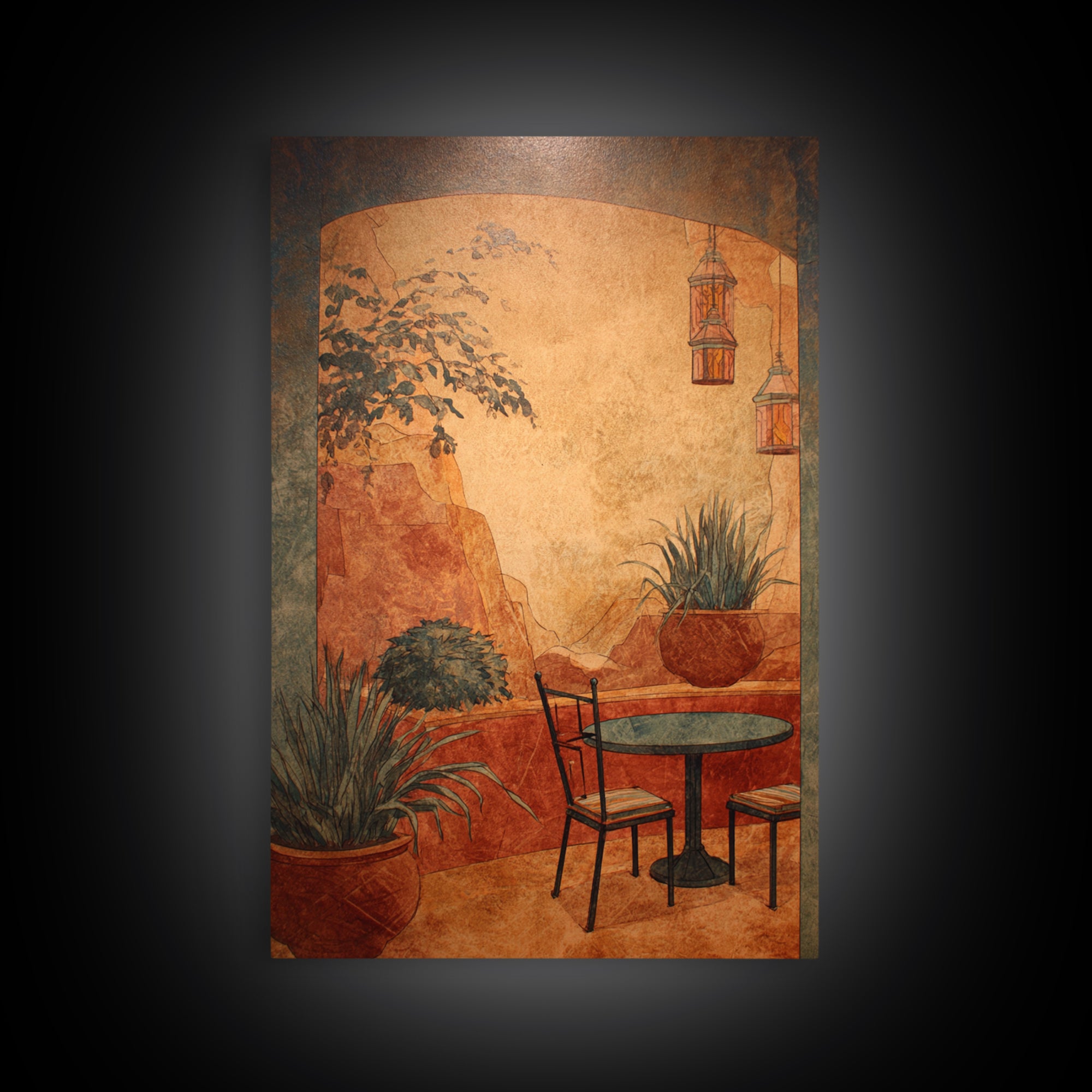Blackjack Table Still Life Without Words Framed Canvas Print, Game Room Art, Statement Artwork, Game Room Decor, Fine Art, Play, GRA-2x3-4