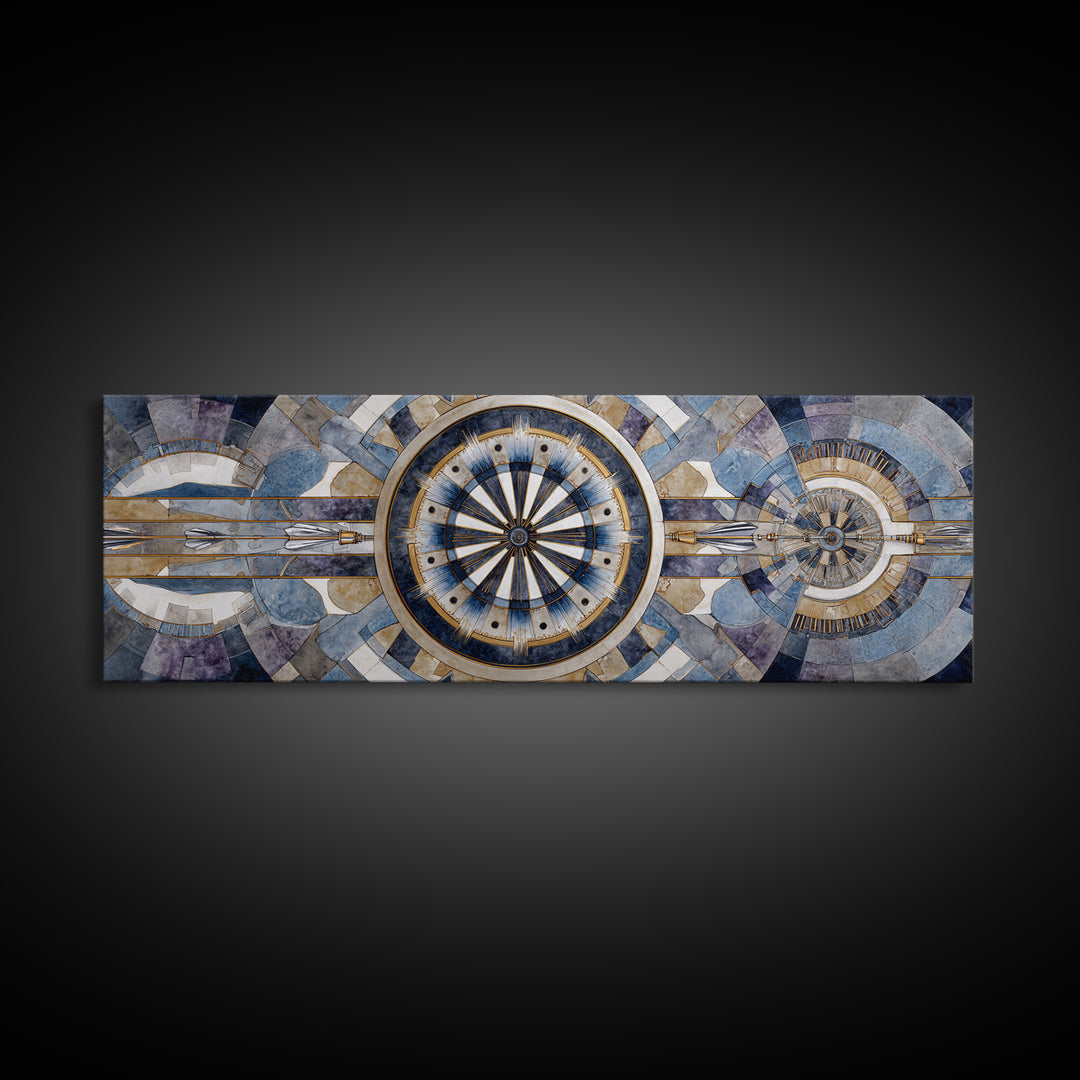 Dartboard Bullseye with Dynamic Motion Canvas Print, Game Room Art, Original Artwork, Game Room Decor, Fine Art, Play, GRA-3x1-24