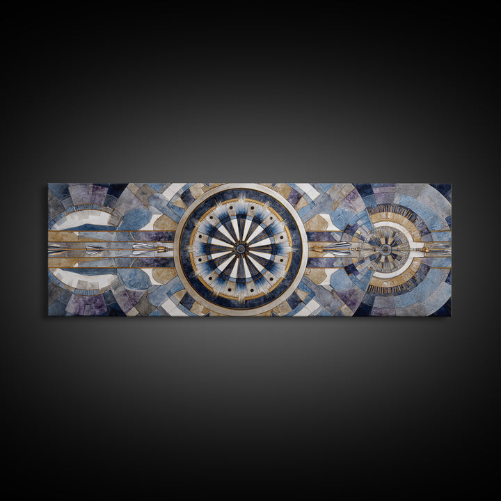 Dartboard Bullseye with Dynamic Motion Canvas Print, Game Room Art, Original Artwork, Game Room Decor, Fine Art, Play, GRA-3x1-24