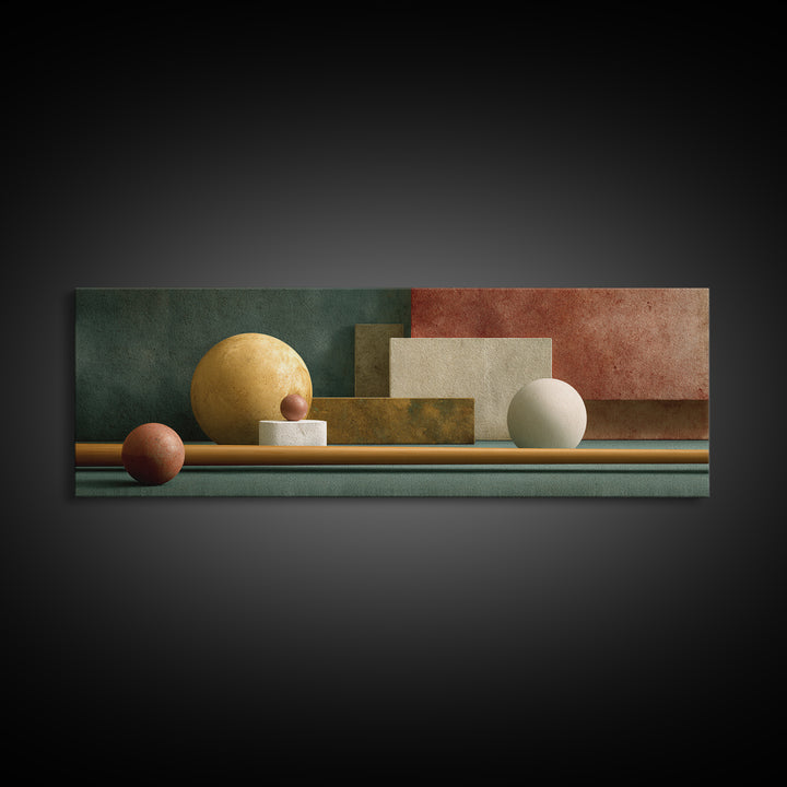Pool Cue and Chalk on Green Felt Canvas Print, Game Room Art, Modern Wall Art, Game Room Decor, Watercolor Art, Play, GRA-3x1-26