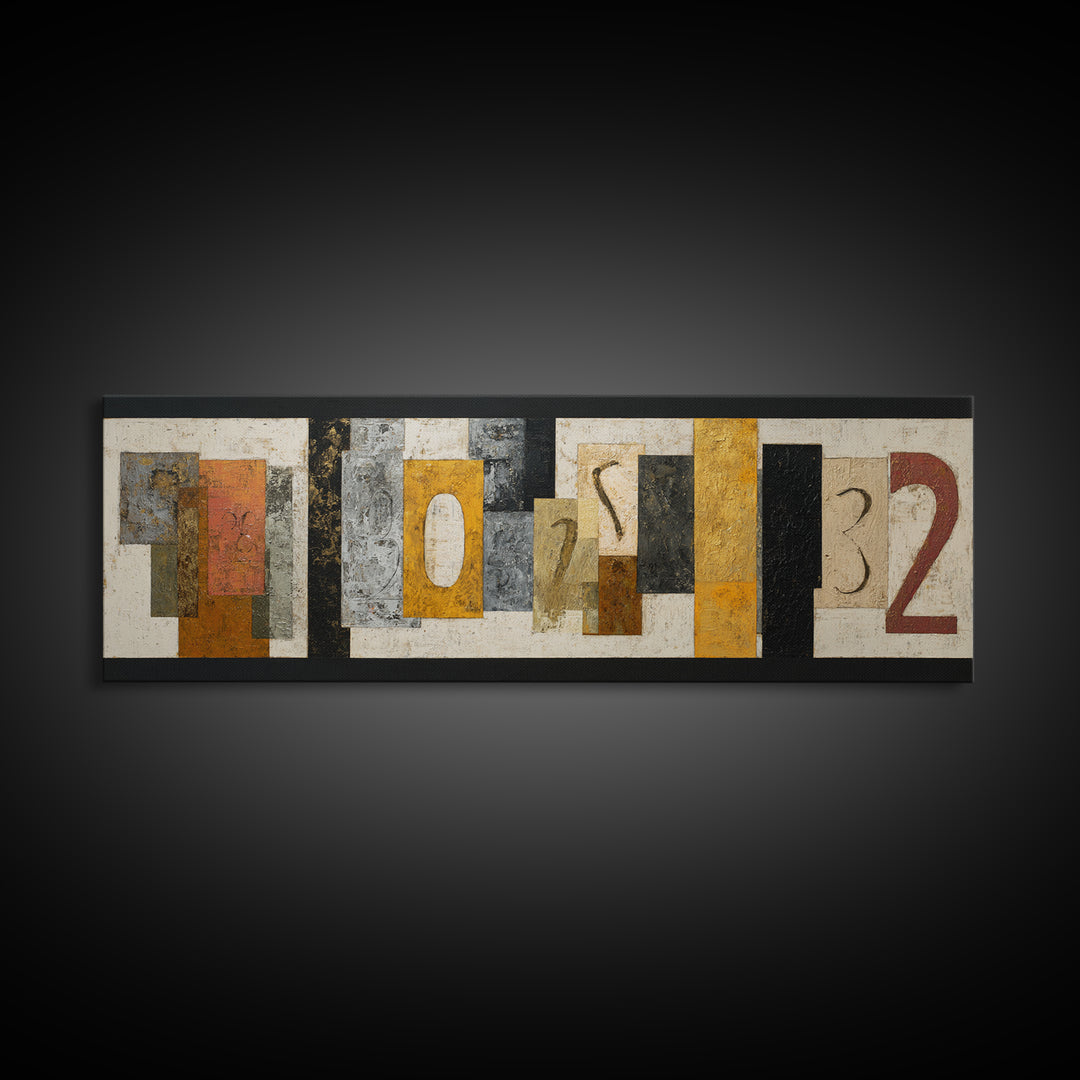 Scoreboard Numbers as Abstract Design Canvas Print, Game Room Art, Gallery Decor, Game Room Decor, Fine Art, Play, GRA-3x1-40
