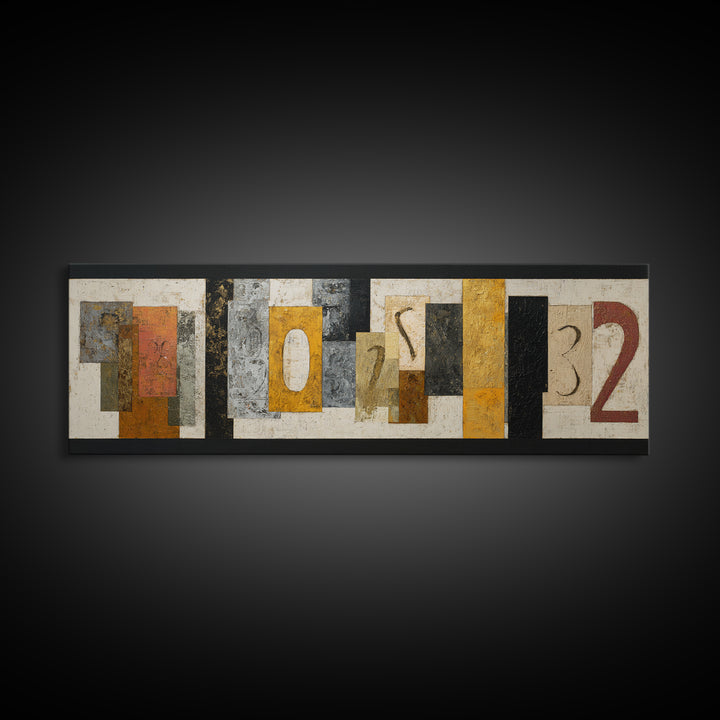 Scoreboard Numbers as Abstract Design Canvas Print, Game Room Art, Gallery Decor, Game Room Decor, Fine Art, Play, GRA-3x1-40