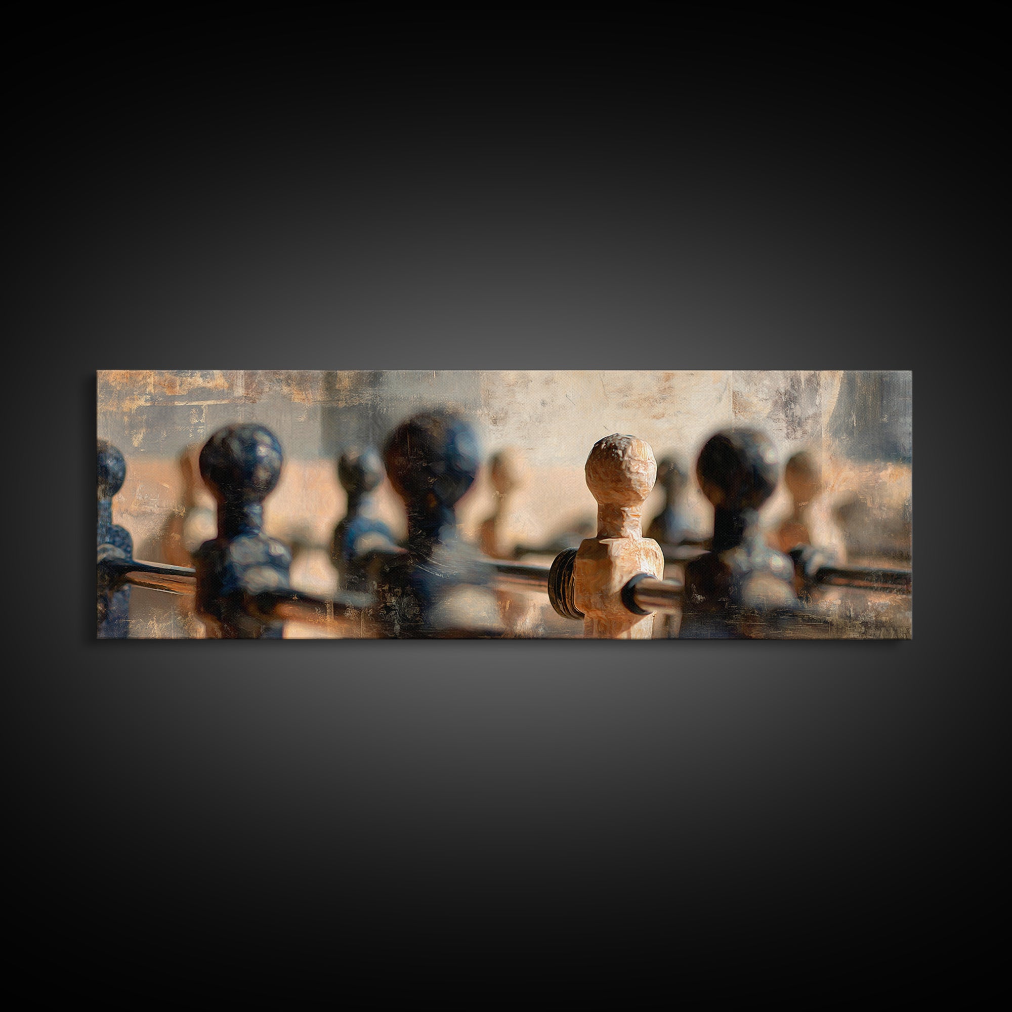 Foosball Player Figures Canvas Print, Game Room Art, Gallery Decor, Game Room Decor, Fine Art, Play, Contemporary Art, GRA-3x1-97