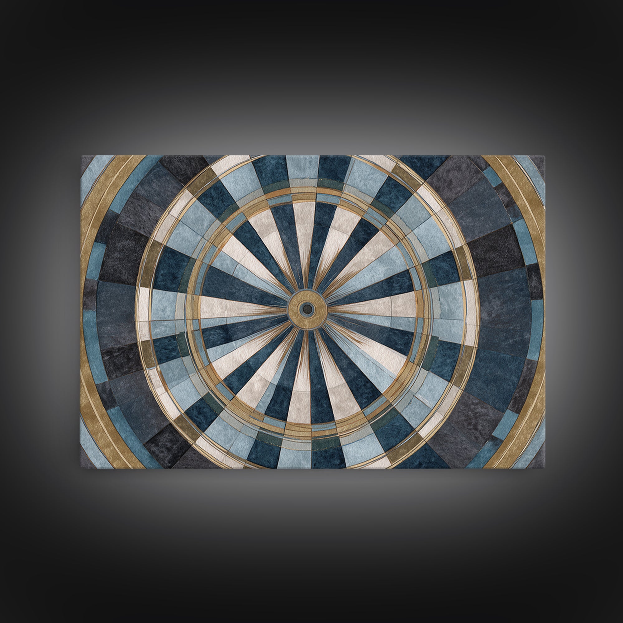 Dartboard Bullseye with Dynamic Motion Canvas Print, Game Room Art, Bedroom Wall Art, Game Room Decor, Fine Art, Play, GRA-3x2-12