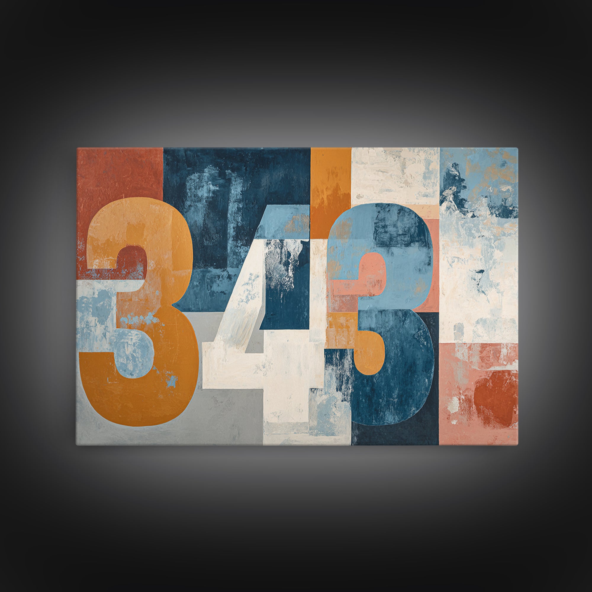 Scoreboard Numbers as Abstract Design Canvas Print, Game Room Art, Original Art, Game Room Decor, Play, Trendy Wall Art, GRA-3x2-4