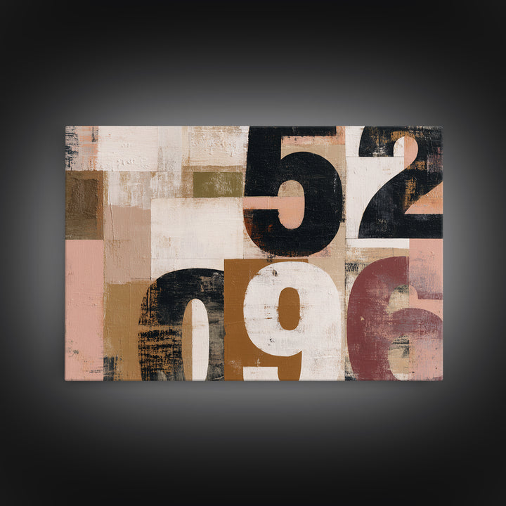 Scoreboard Numbers as Abstract Design Canvas Print, Game Room Art, Black Woman Art, Game Room Decor, Fine Art, Play, Retro Art, GRA-3x2-52