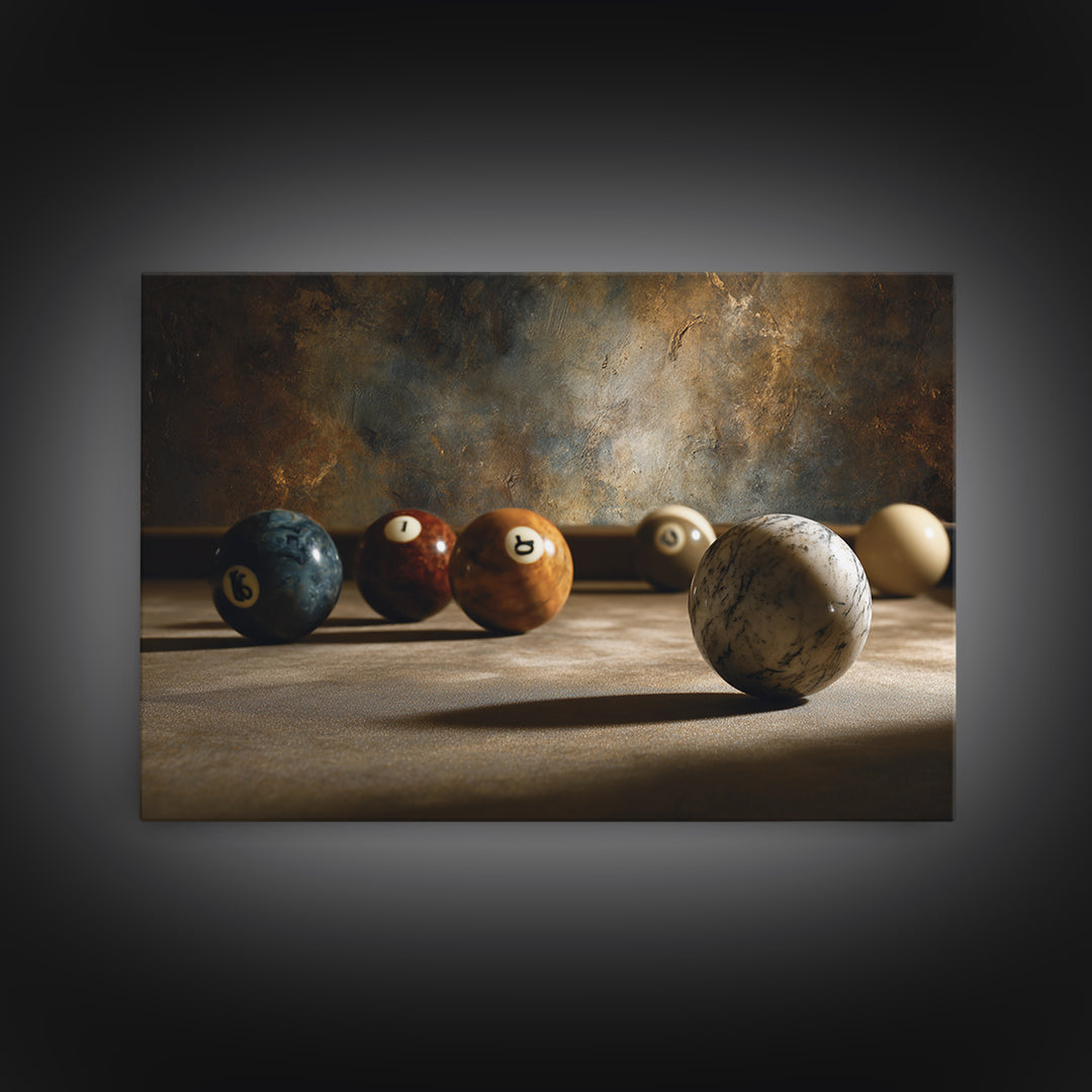 Billiards Eight Ball Canvas Print, Game Room Art, Black Woman Art, Game Room Decor, Play, Retro Art, Whimsical Wall Art, GRA-3x2-54