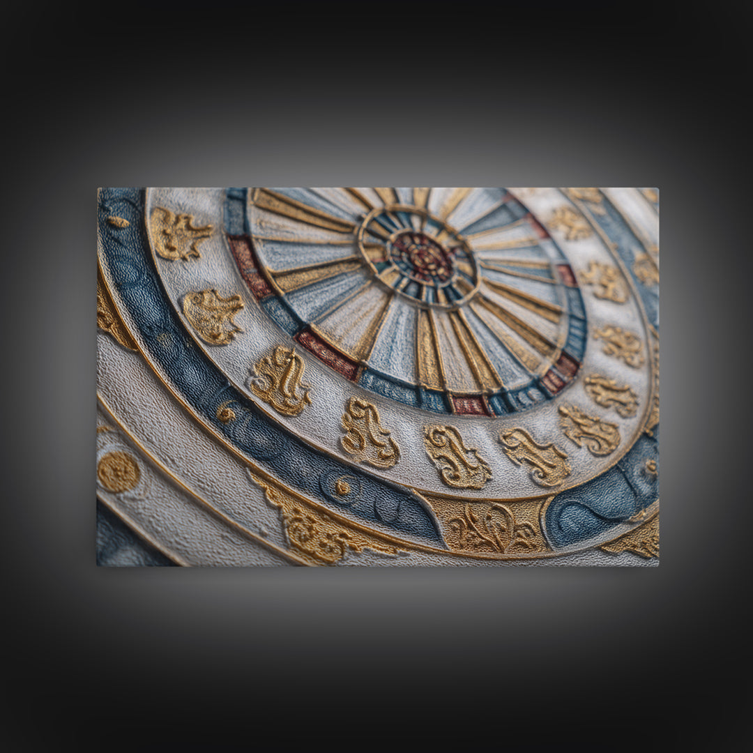 Dartboard Bullseye with Dynamic Motion Framed Canvas Print, Game Room Art, Whimsical Wall Art, Game Room Decor, Fine Art, Play, GRA-3x2-60
