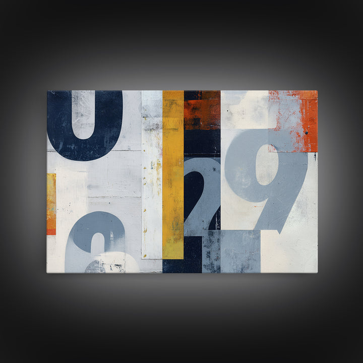 Scoreboard Numbers as Abstract Design Canvas Print, Game Room Art, Kids Room Wall Art, Game Room Decor, Fine Art, Play, GRA-3x2-76