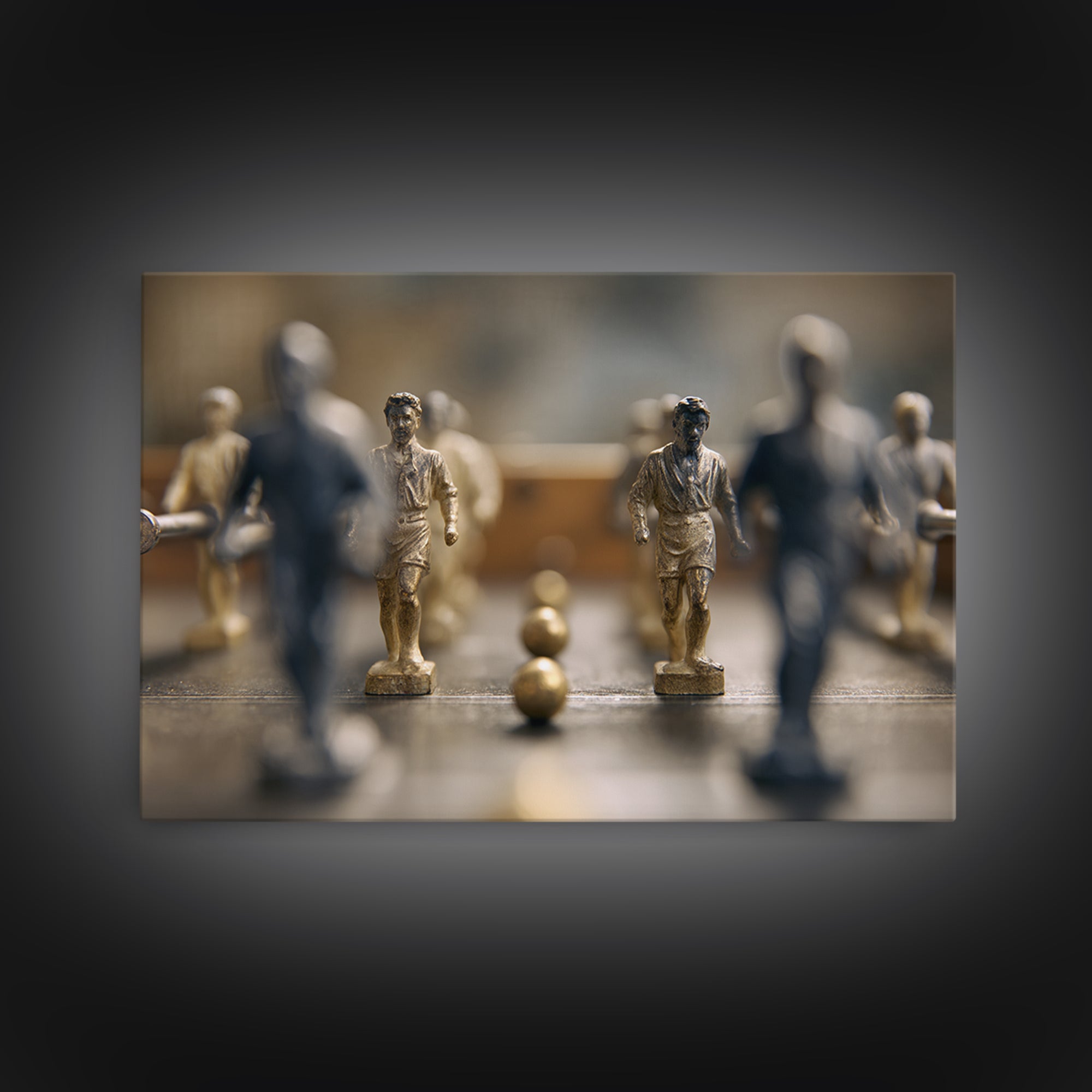 Foosball Player Figures Framed Canvas Print, Game Room Art, Original Artwork, Game Room Decor, Fine Art, Play, GRA-3x2-85