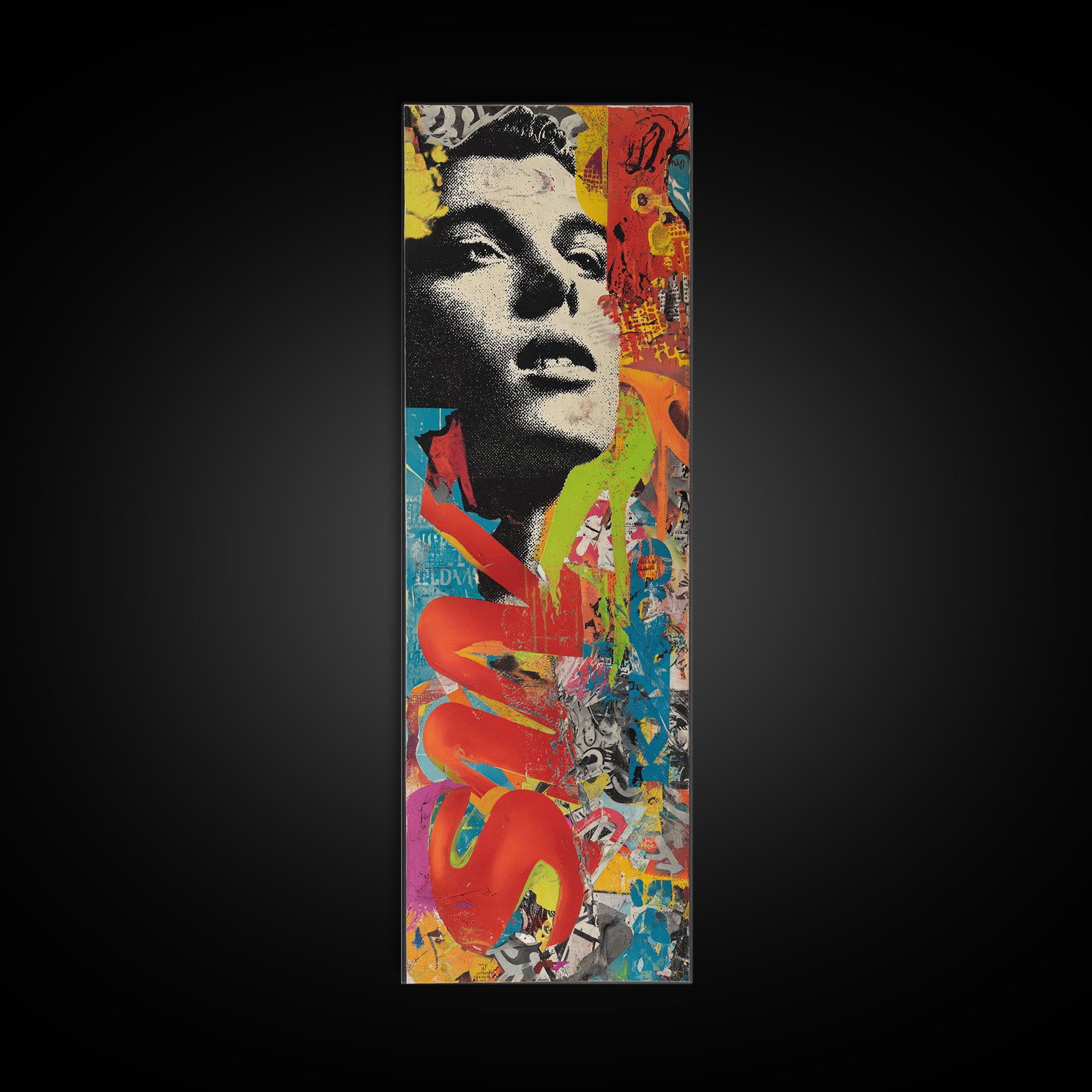 Graffiti Lettering Forms Without Readable Words Canvas Print, Graffiti Art, Luxury Decor, Living Room Decor, Fine Art, Street, GRF-1x3-21