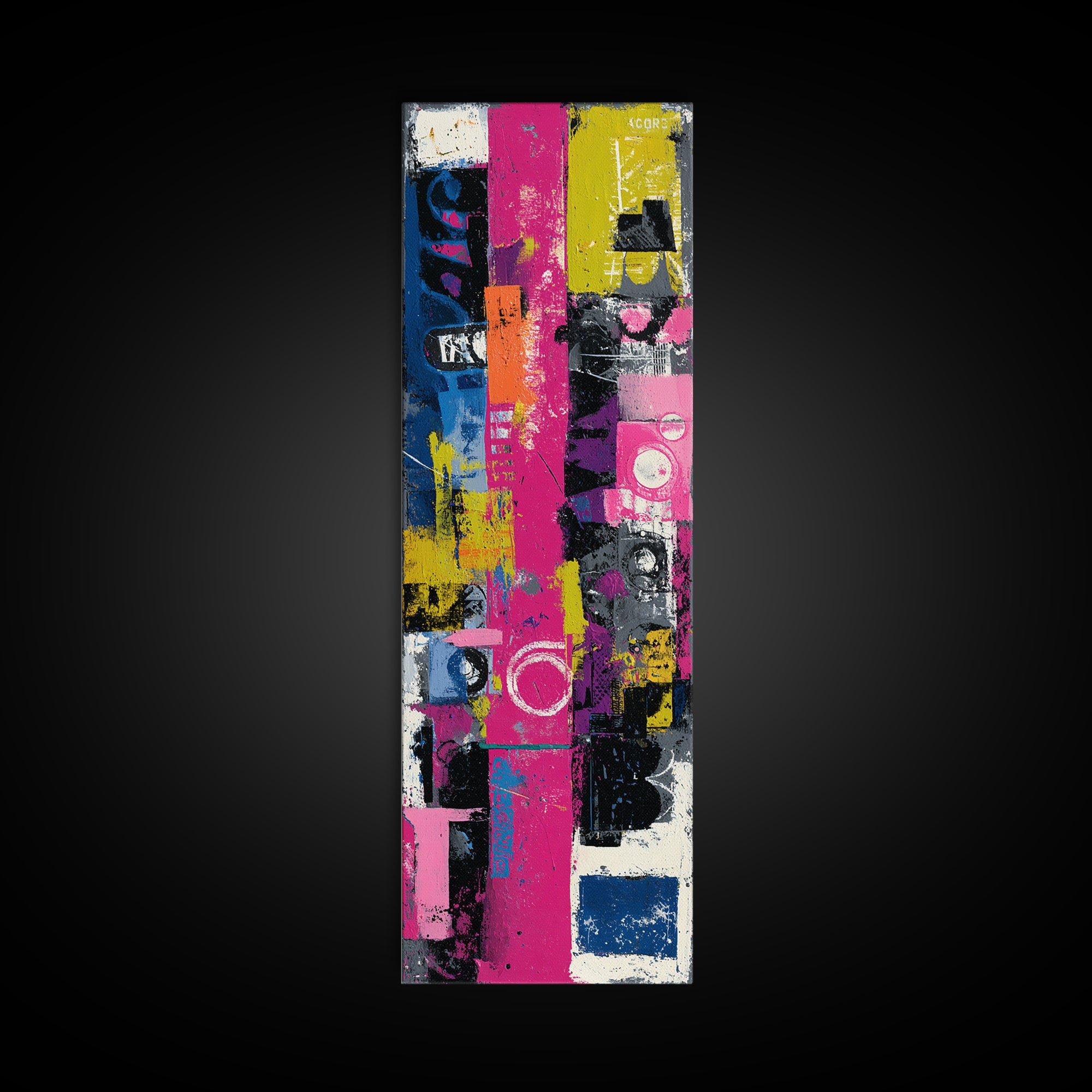 Boombox and Cassette Tape Framed Canvas Print, Graffiti Art, Fine Art Print, Living Room Decor, Fine Art, Street, Wall Decor, GRF-1x3-50