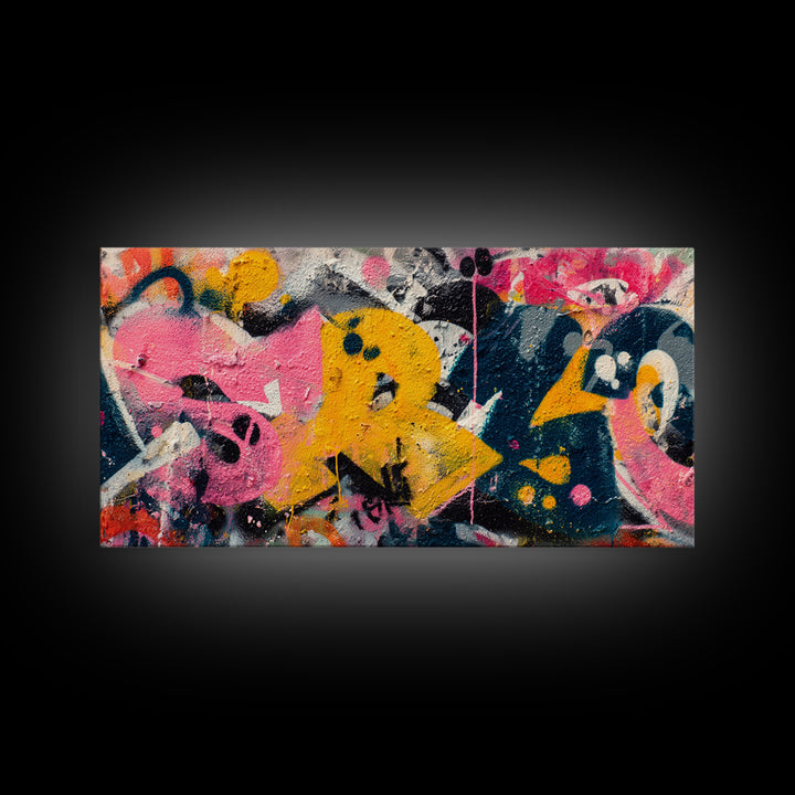 Graffiti Lettering Forms Without Readable Words Canvas Print, Graffiti Art, Original Art, Living Room Decor, Fine Art, Street, GRF-2x1-53
