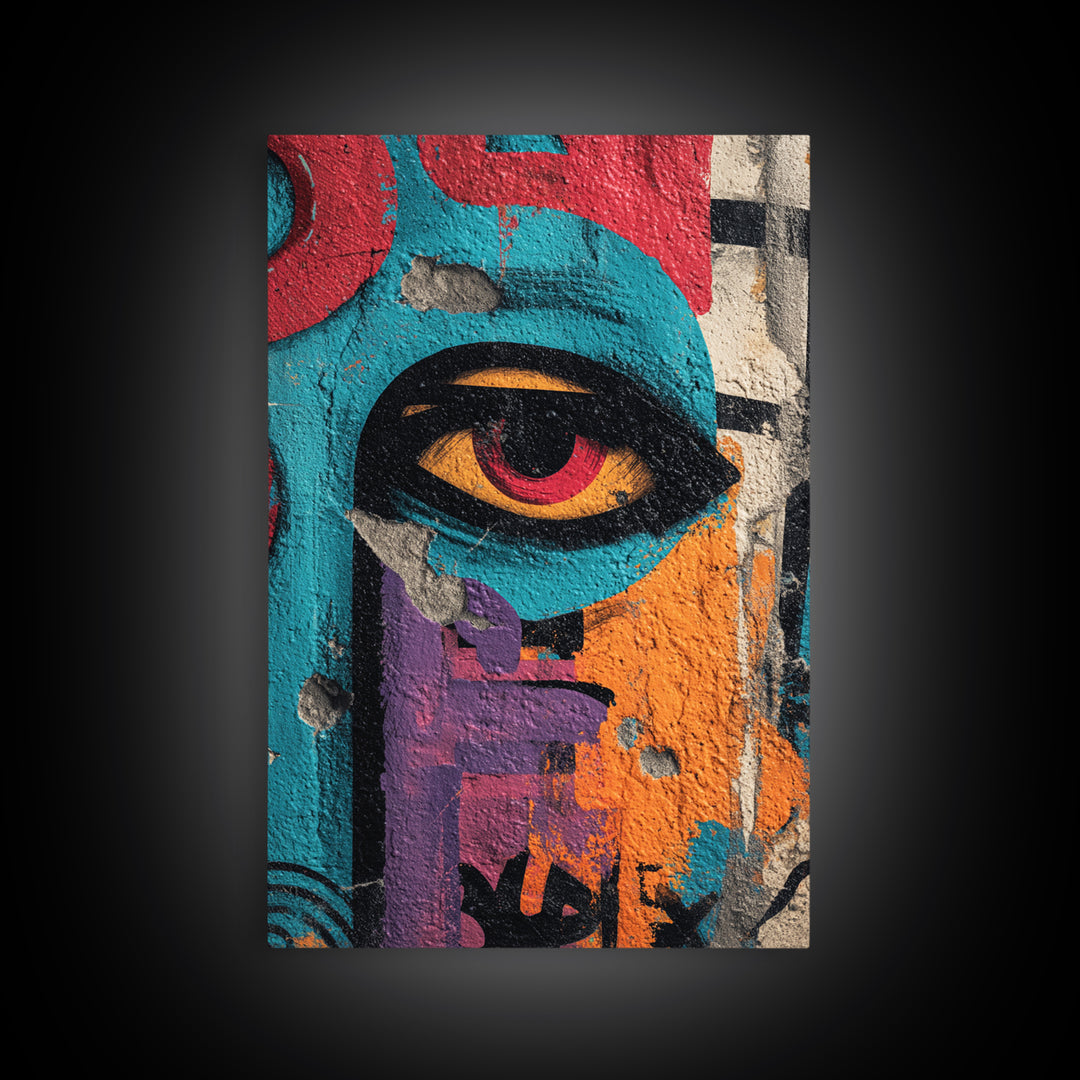 Wildstyle Arrows and Loops as Abstraction Canvas Print, Graffiti Art, Room Decor, Living Room Decor, Abstract Art, Street, GRF-2x3-23