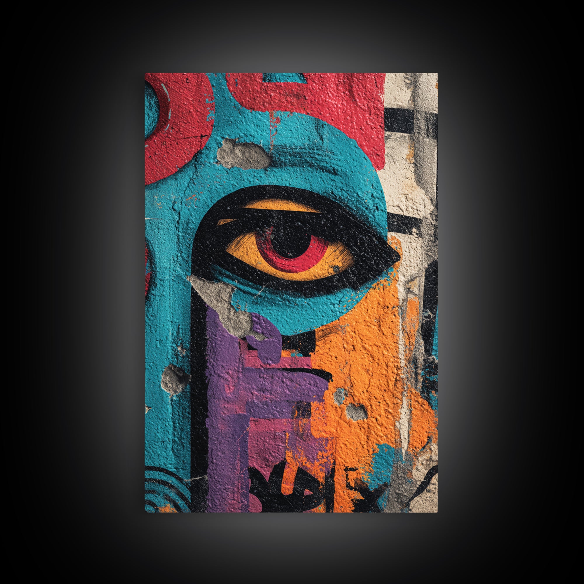 Wildstyle Arrows and Loops as Abstraction Canvas Print, Graffiti Art, Room Decor, Living Room Decor, Abstract Art, Street, GRF-2x3-23