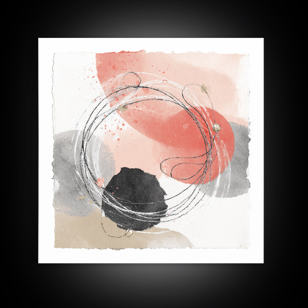 Jump Rope Motion Forming Circular Energy Lines Framed Canvas Print, Gym Art, Room Decor, Gym Decor, Abstract Art, Strength, GYM-1x1-29