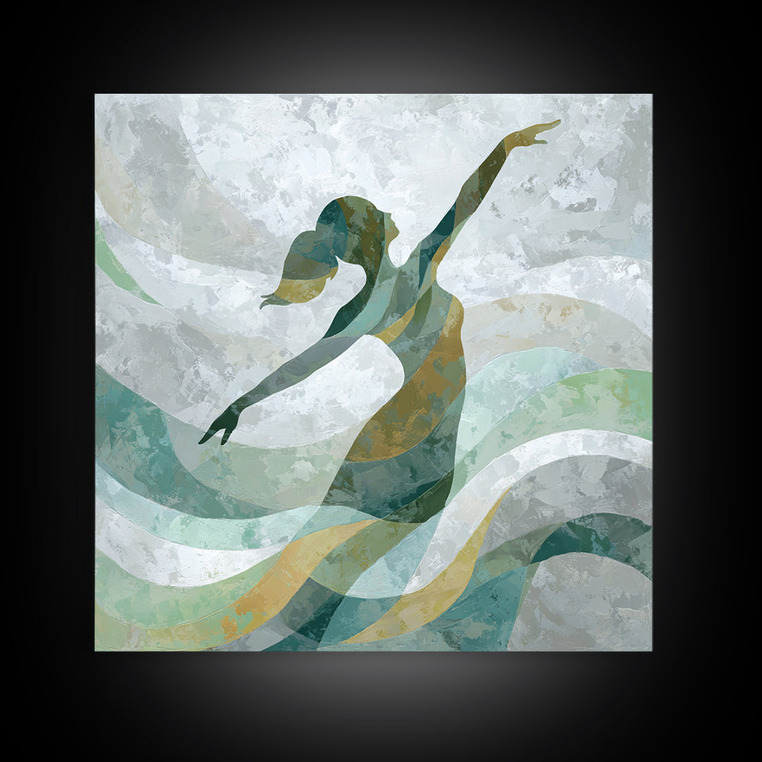 Fitness Woman Stretching Canvas Print, Gym Art, Luxury Decor, Gym Decor, Strength, Living Room Decor, Abstract Wall Art, GYM-1x1-45