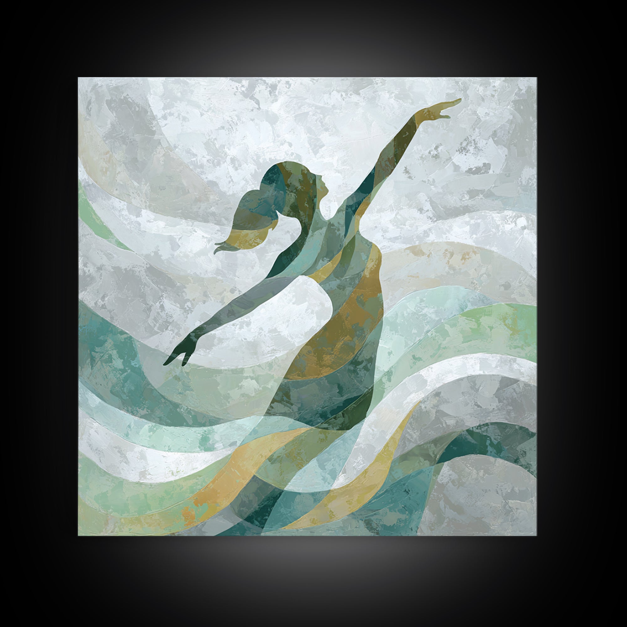 Fitness Woman Stretching Canvas Print, Gym Art, Luxury Decor, Gym Decor, Strength, Living Room Decor, Abstract Wall Art, GYM-1x1-45