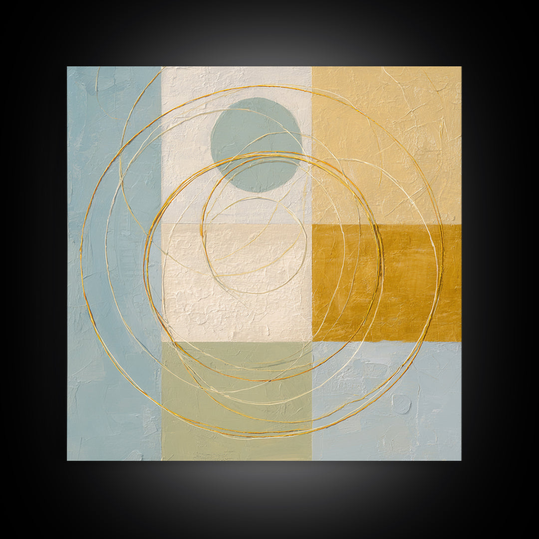 Jump Rope Motion Forming Circular Energy Lines Framed Canvas Print, Gym Art, Room Decor, Gym Decor, Abstract Art, Strength, GYM-1x1-53